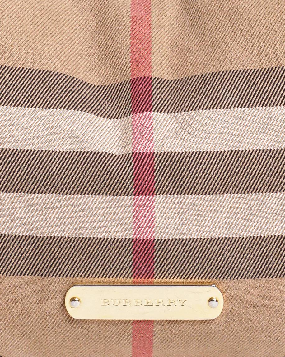 Burberry Canterbury Canvas Check Leather Tote Bag