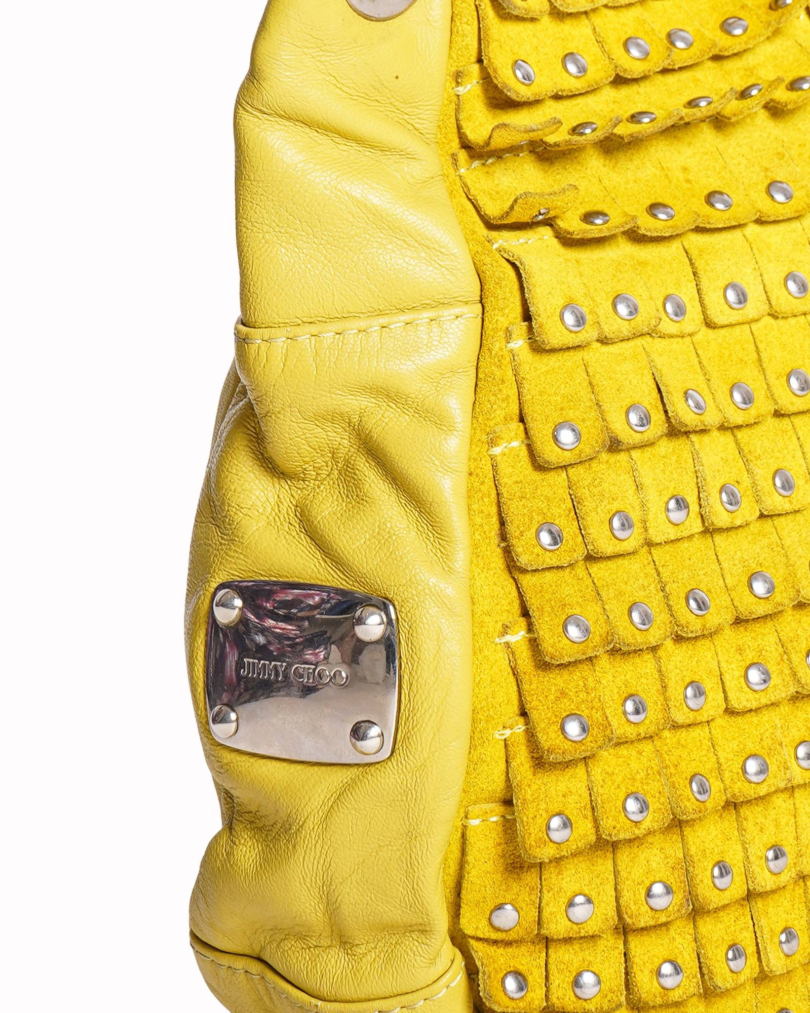 Jimmy Choo leather fringe shoulder bag