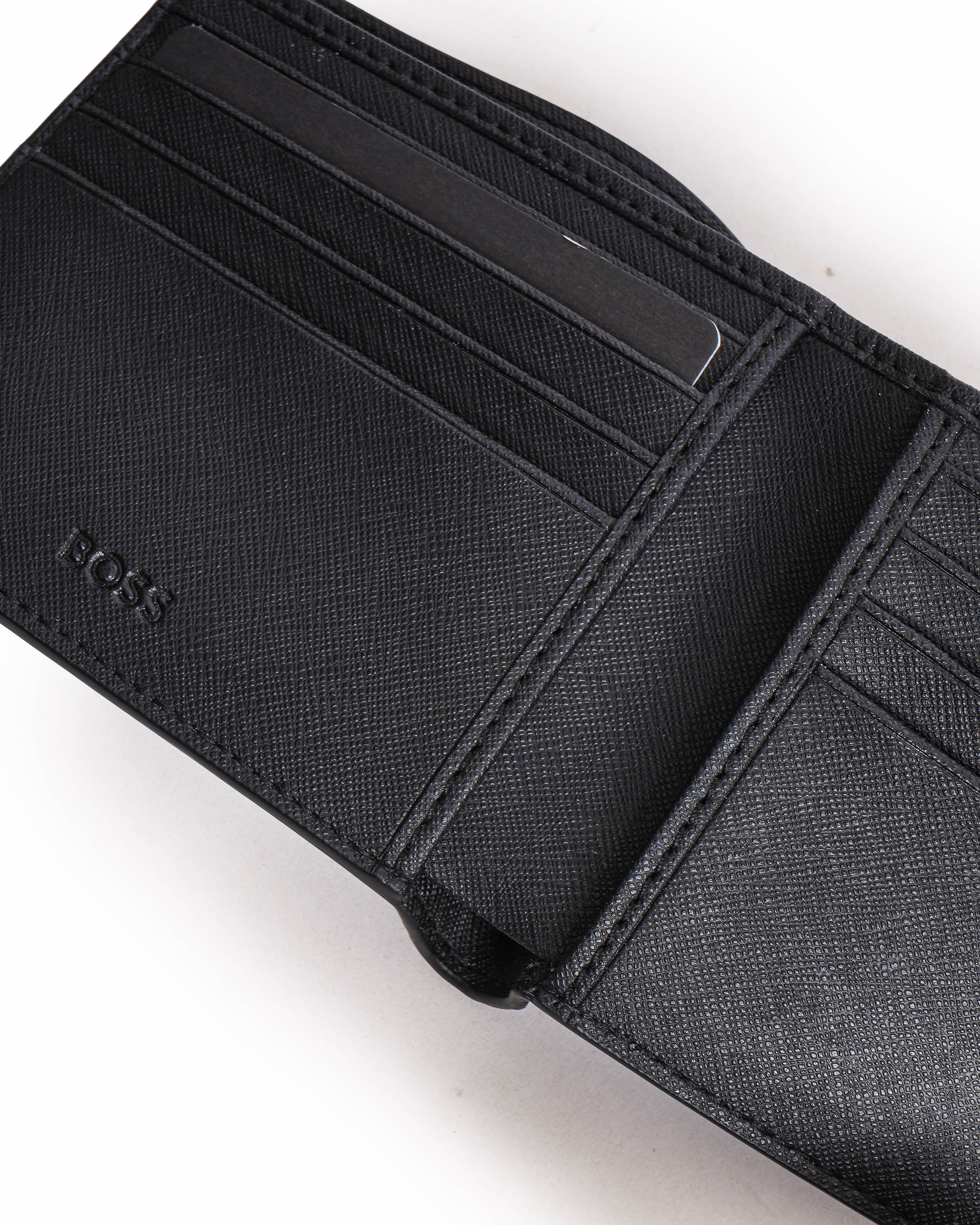 Boss Black Monogram Leather Wallet & Card Holder Set