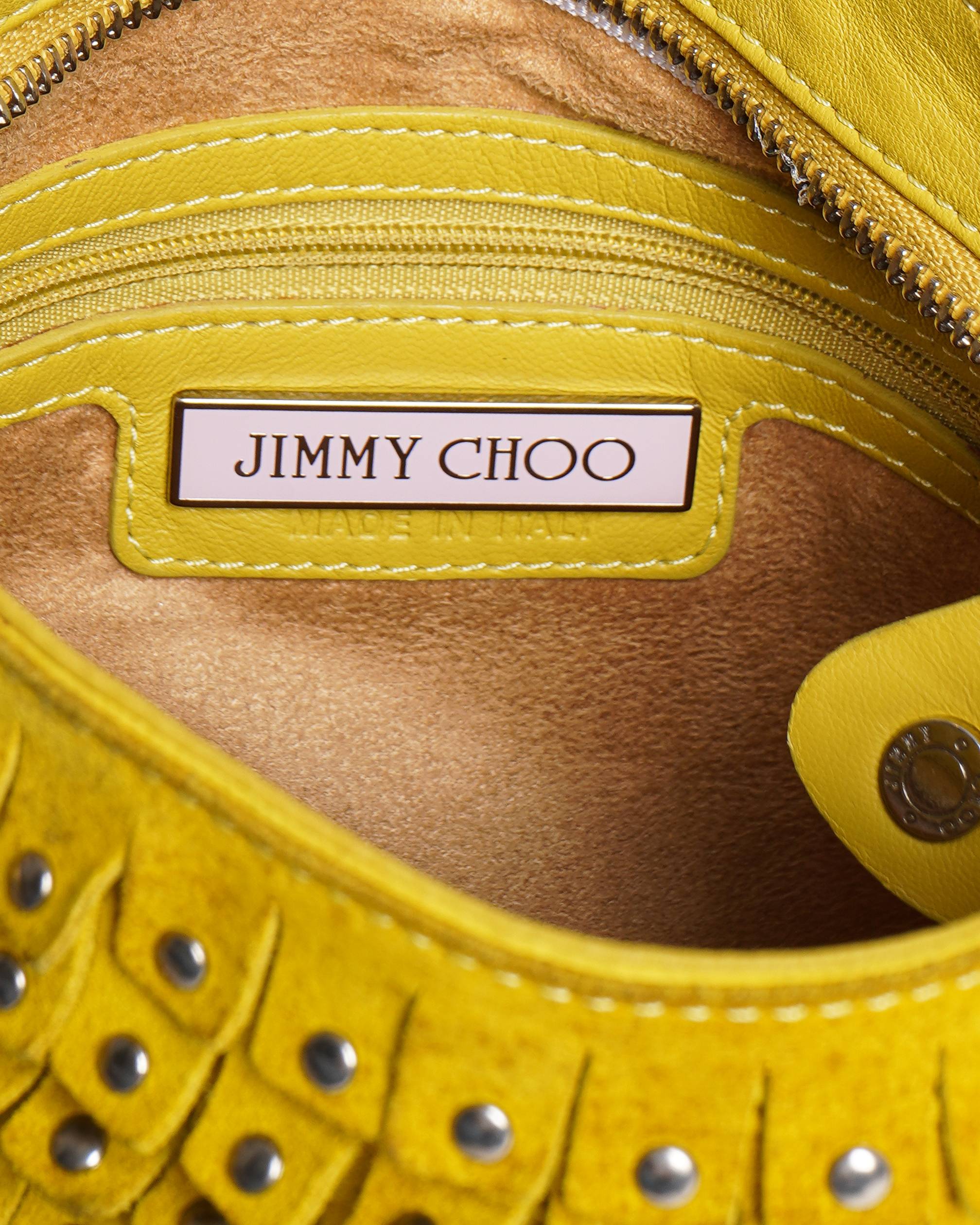 Jimmy Choo leather fringe shoulder bag