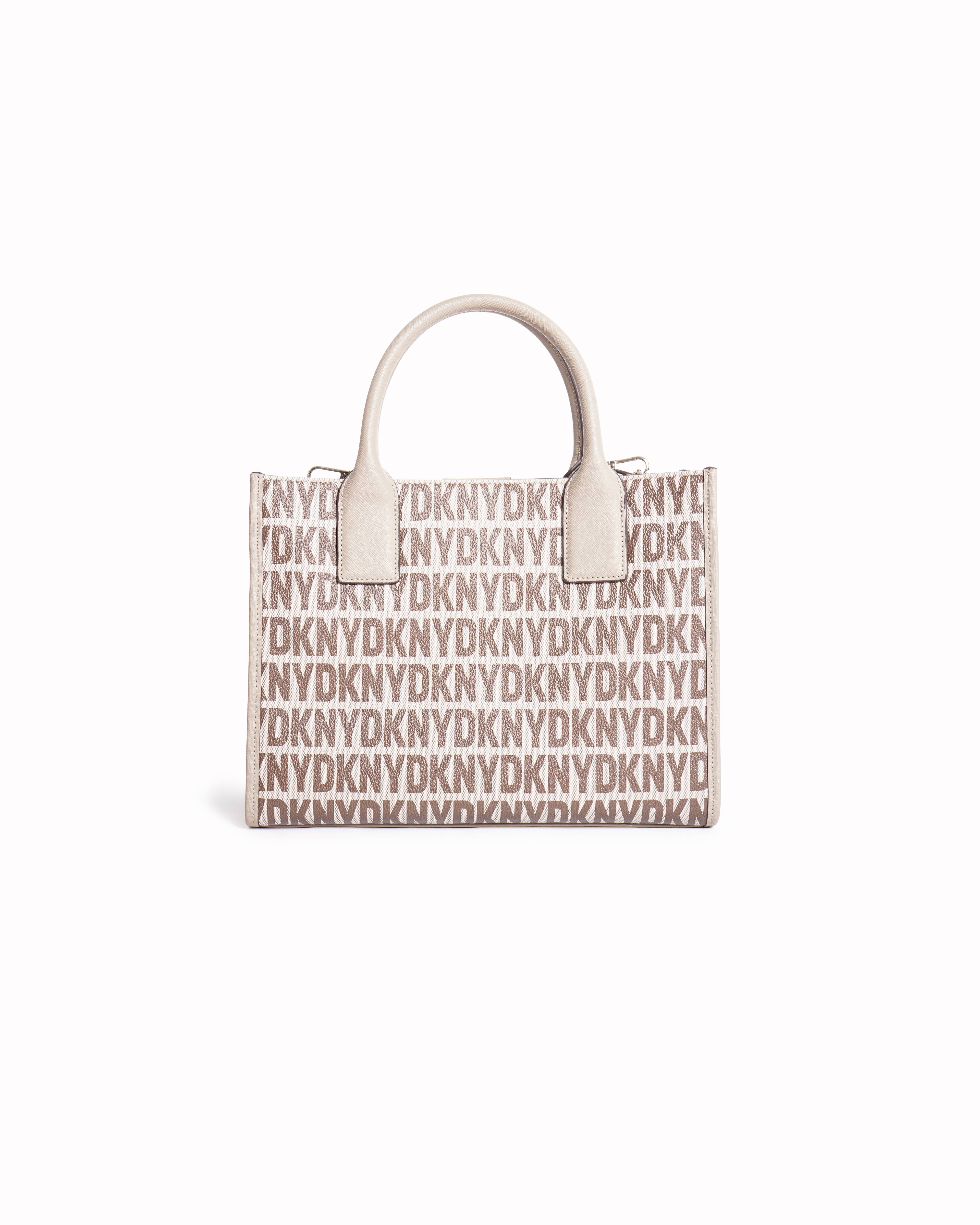 New DKNY grey & beige monogram tote bag