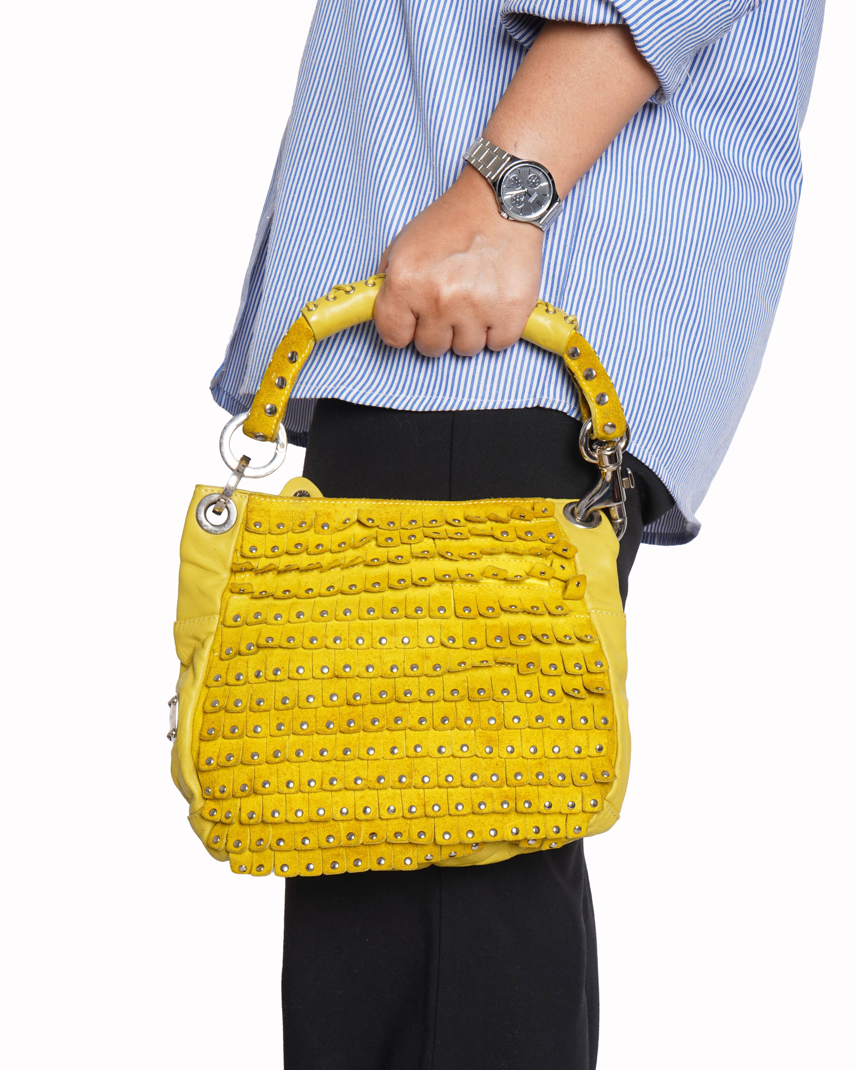 Jimmy Choo leather fringe shoulder bag