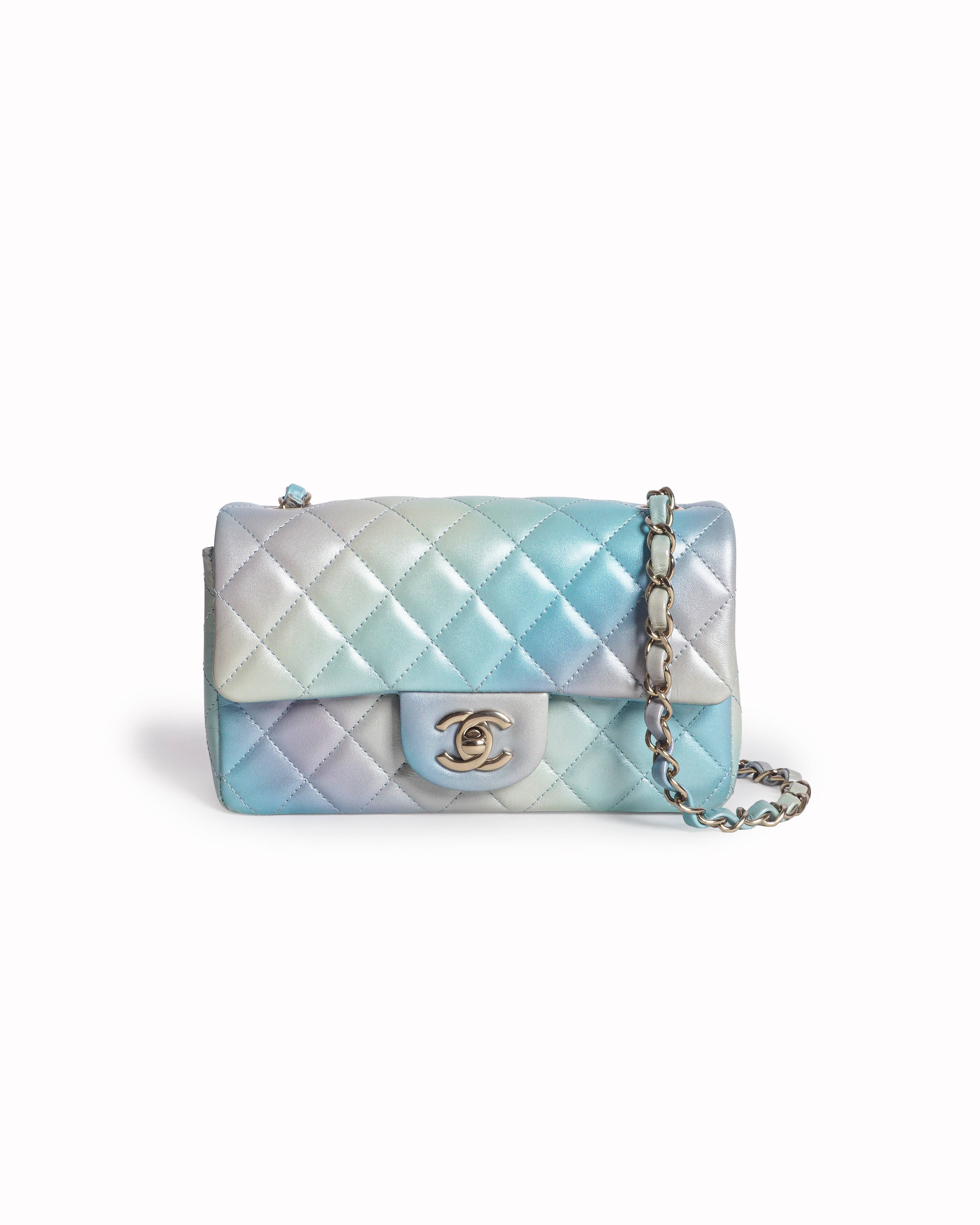 Chanel Mini Rectangular Flap Iridescent Ombre Lambskin
