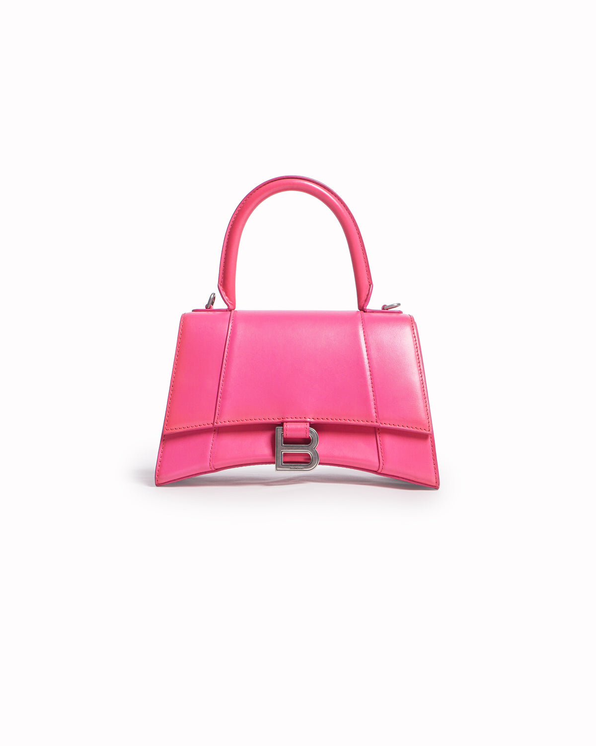Balenciaga Bright Pink Leather Small Hourglass Bag