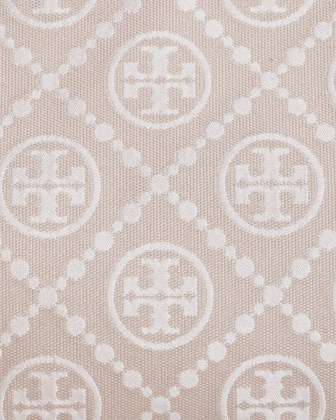 Tory Burch Beige Jacquard T Monogram Small Tote Bag