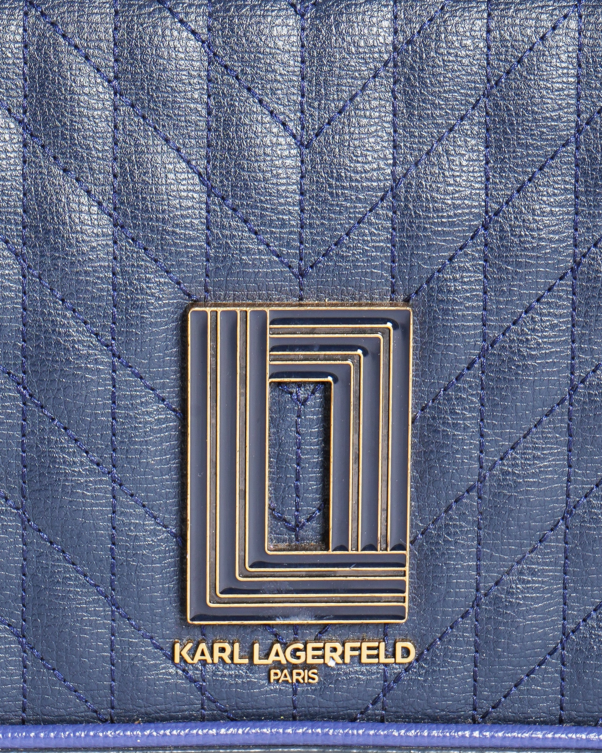 Karl Lagerfeld Paris Quilted Leather Crossbody Bag