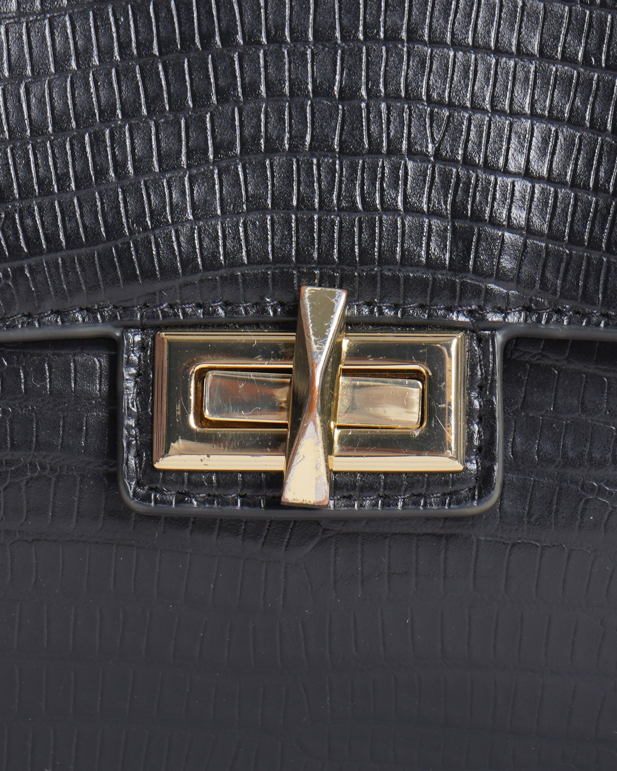 DKNY black embossed mini crossbody bag
