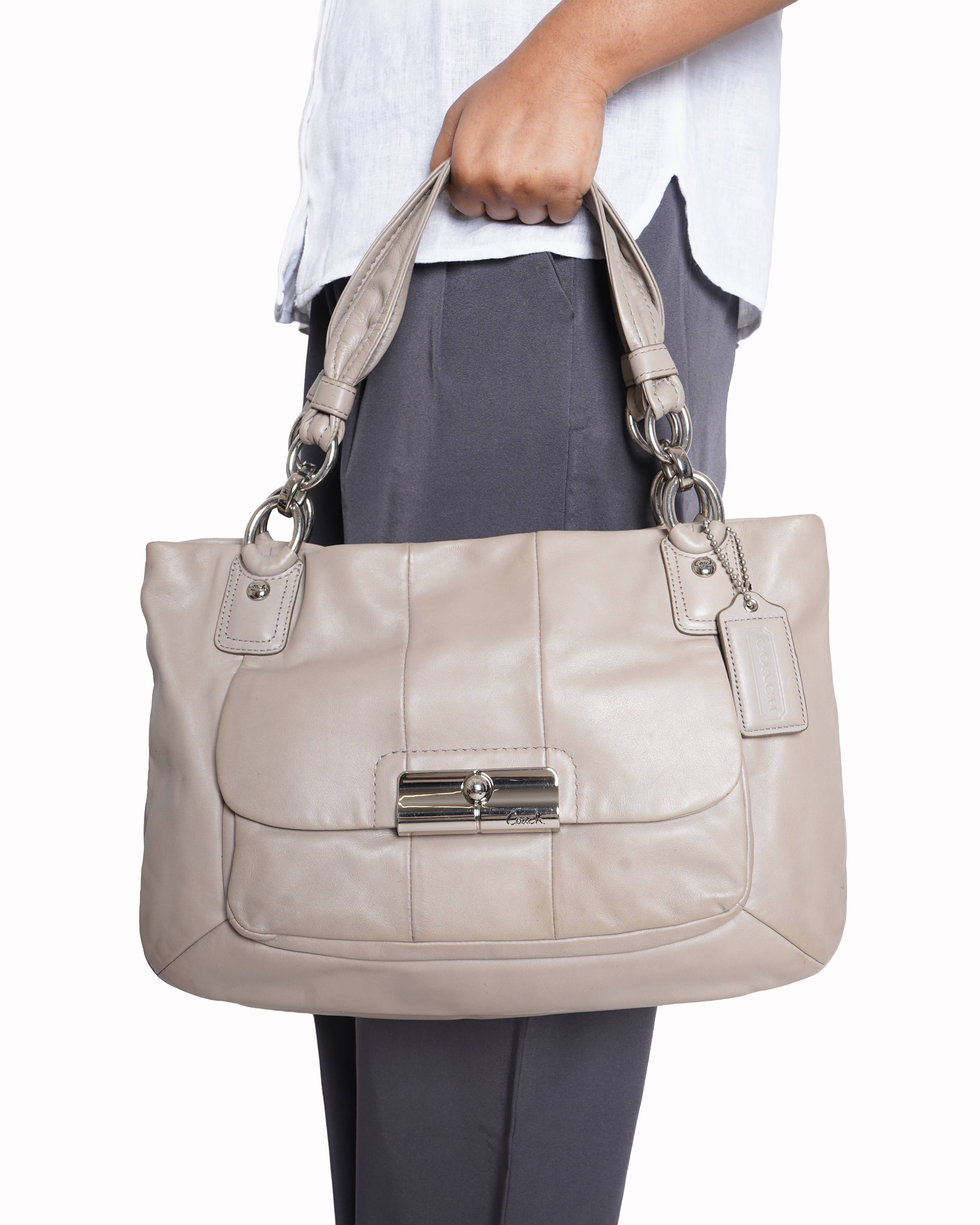 COACH BEIGE KRISTIN HOBO SHOULDER BAG