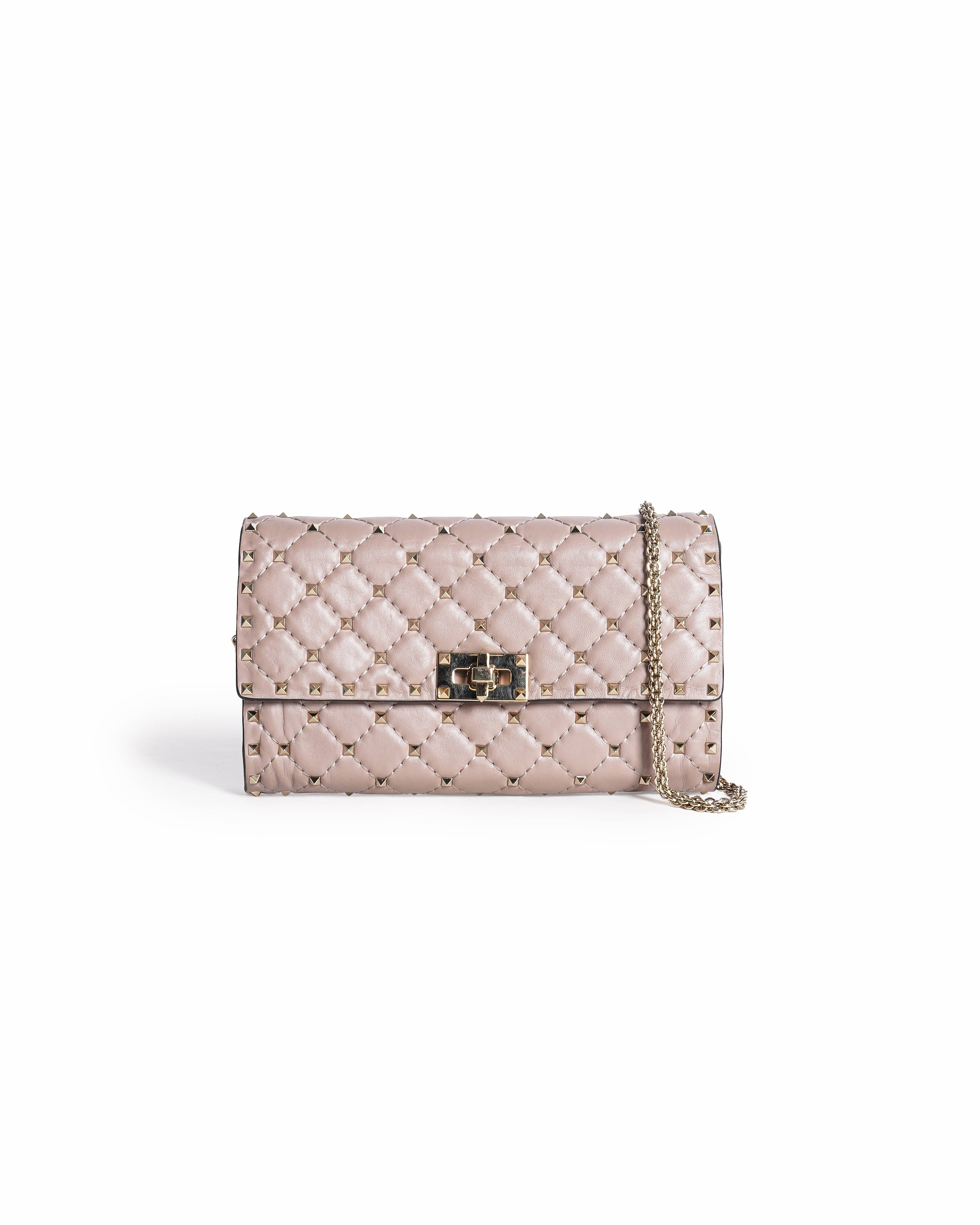 Valentino Quilted Leather Medium Rockstud Spike Shoulder Bag