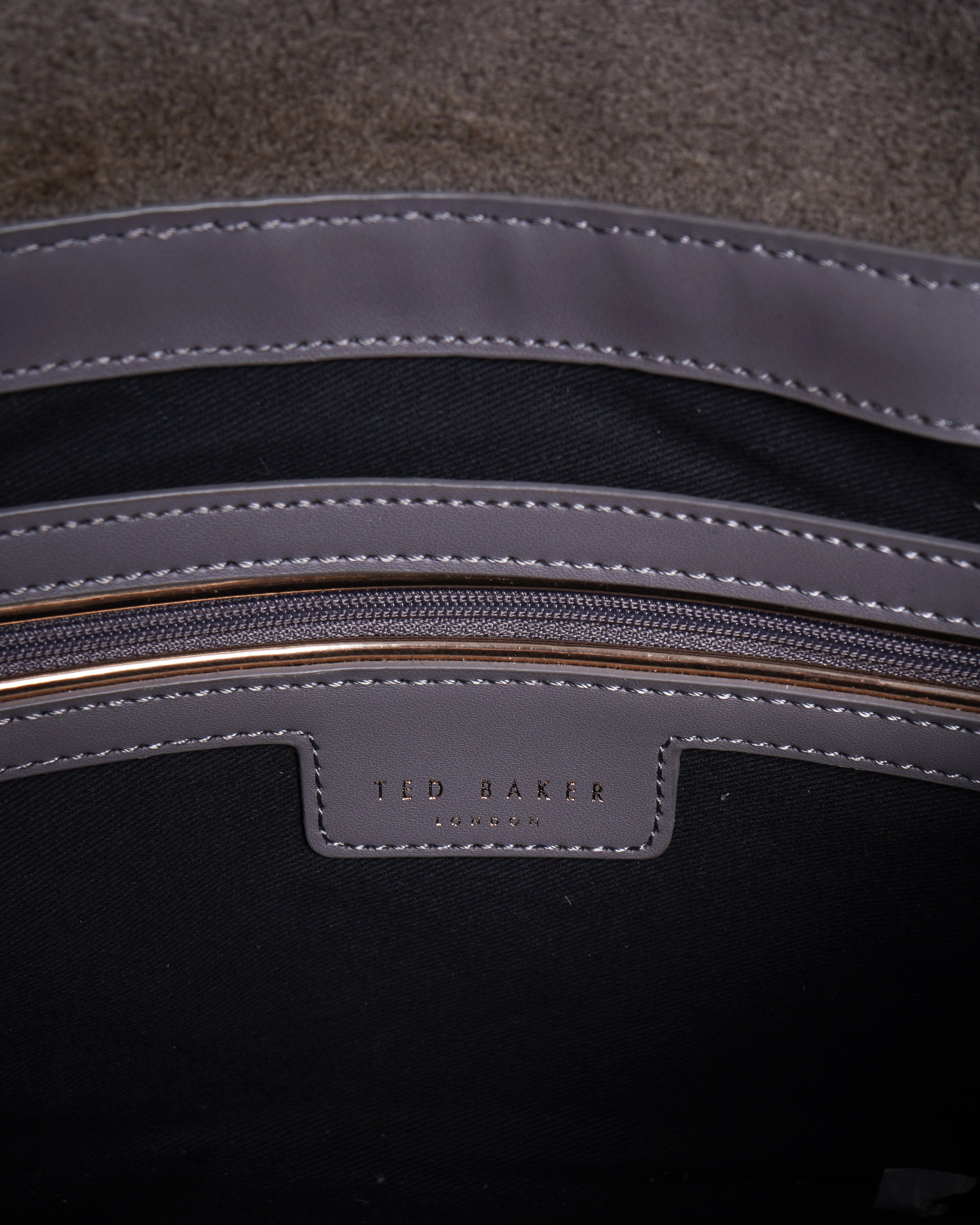 Ted Baker pebbled leather crossbody bag in grey