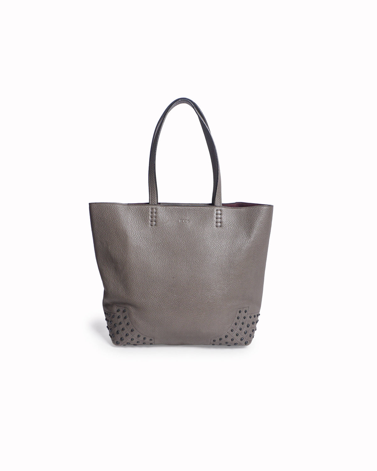 Tod’s Joy Grey Textured Leather Tote Bag
