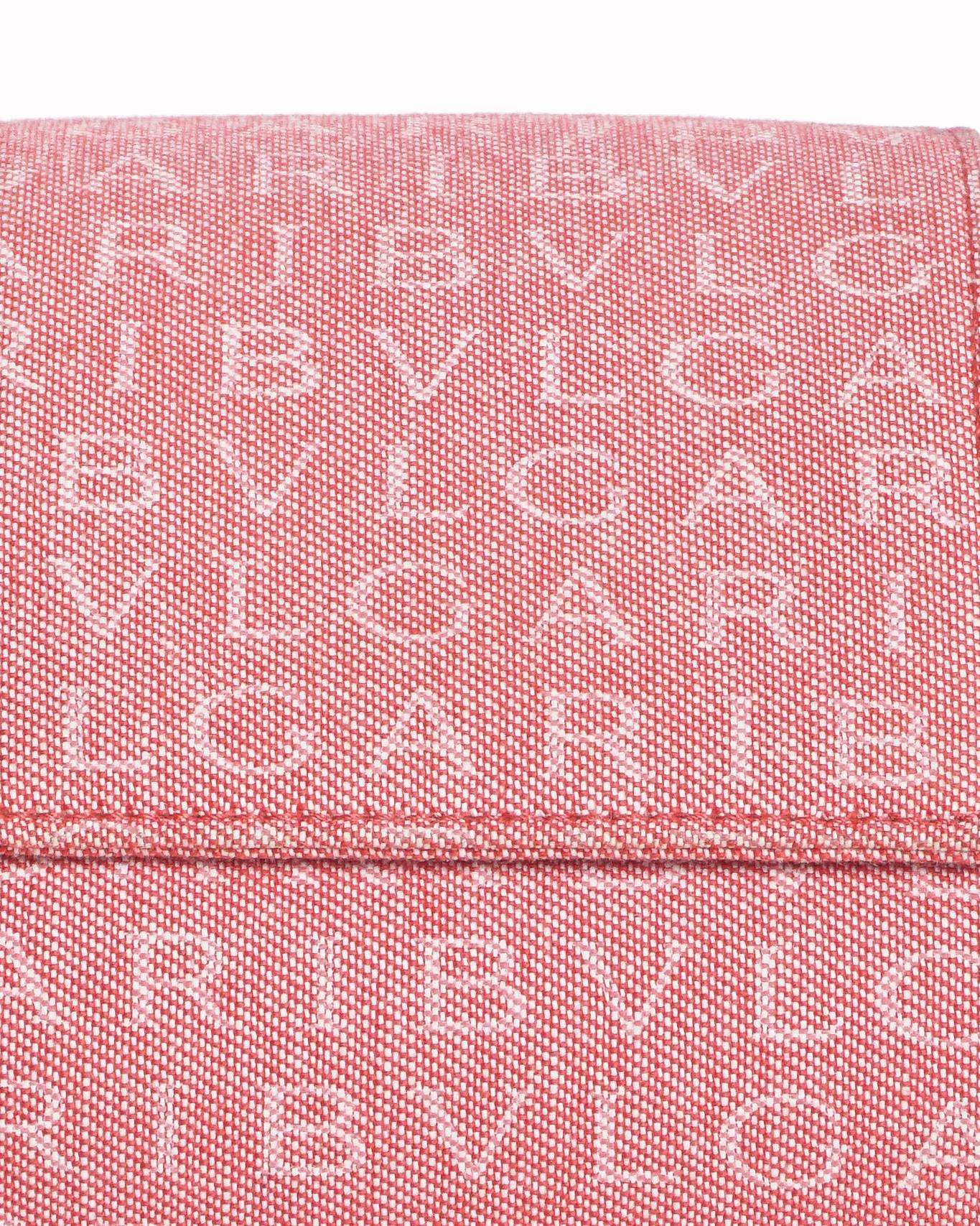 Bvlgari Pink Logomania Canvas & Tan Leather Barrel Bag