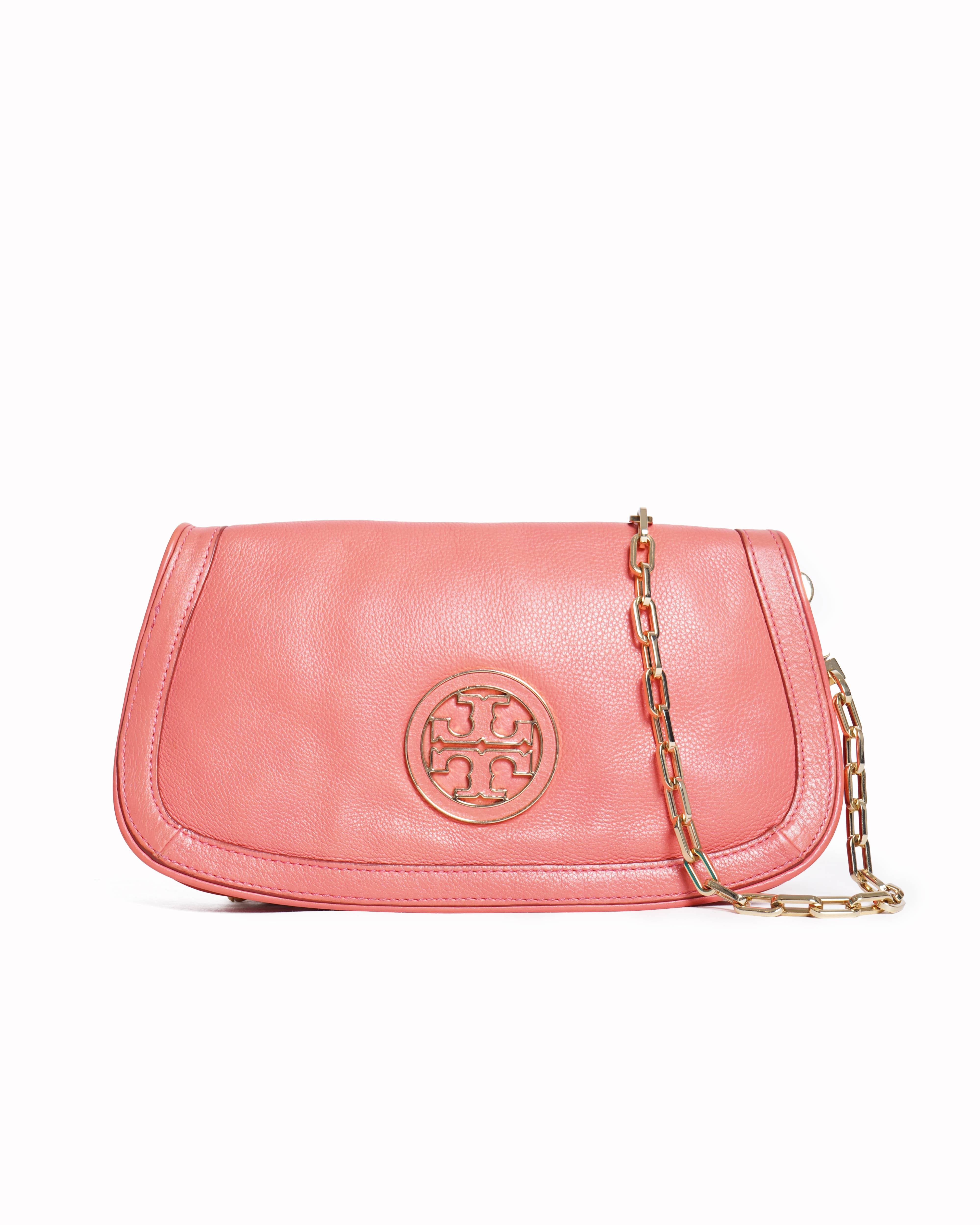 Tory Burch Amanda Crossbody Bag In Peach Pink