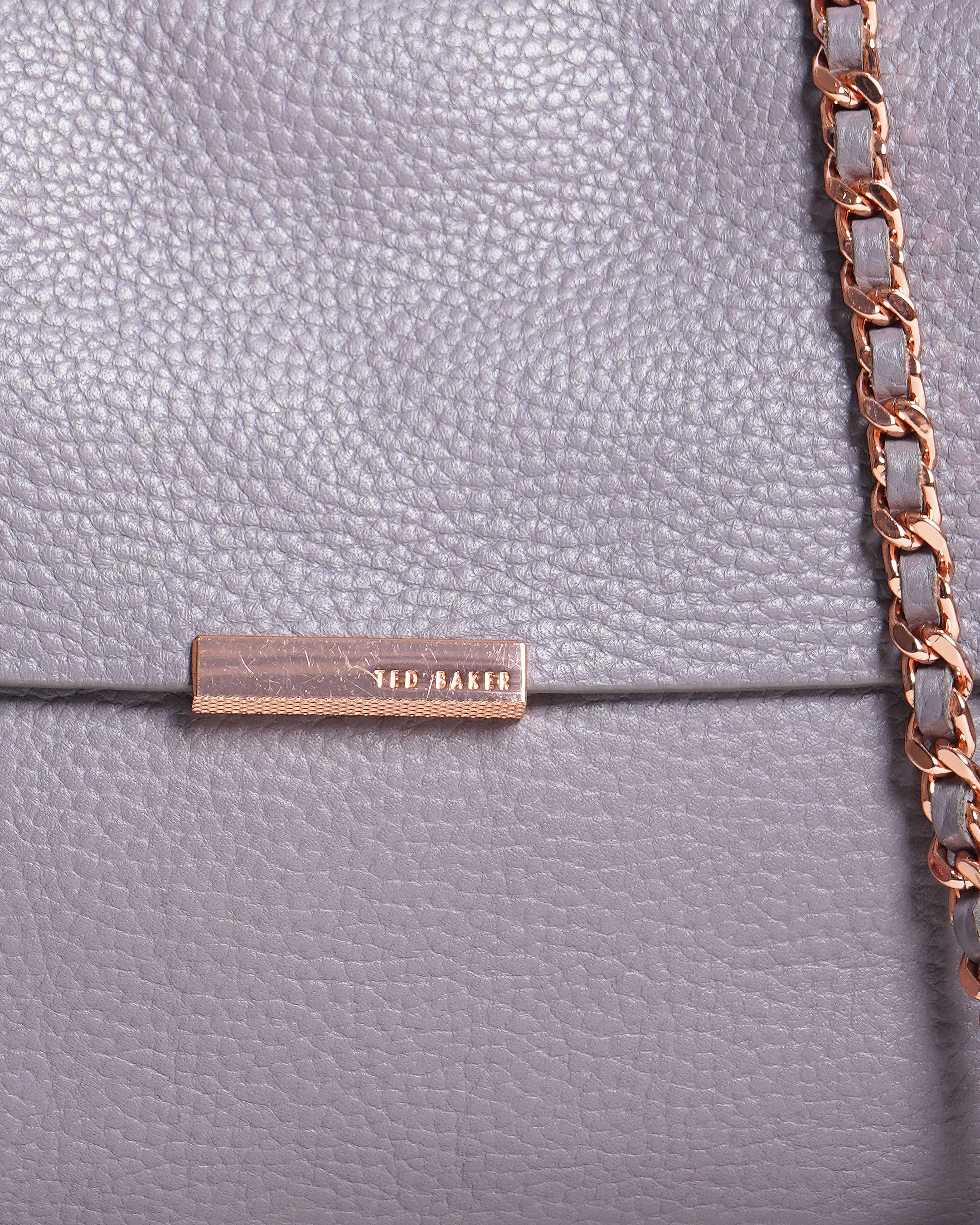 Ted Baker pebbled leather crossbody bag in grey