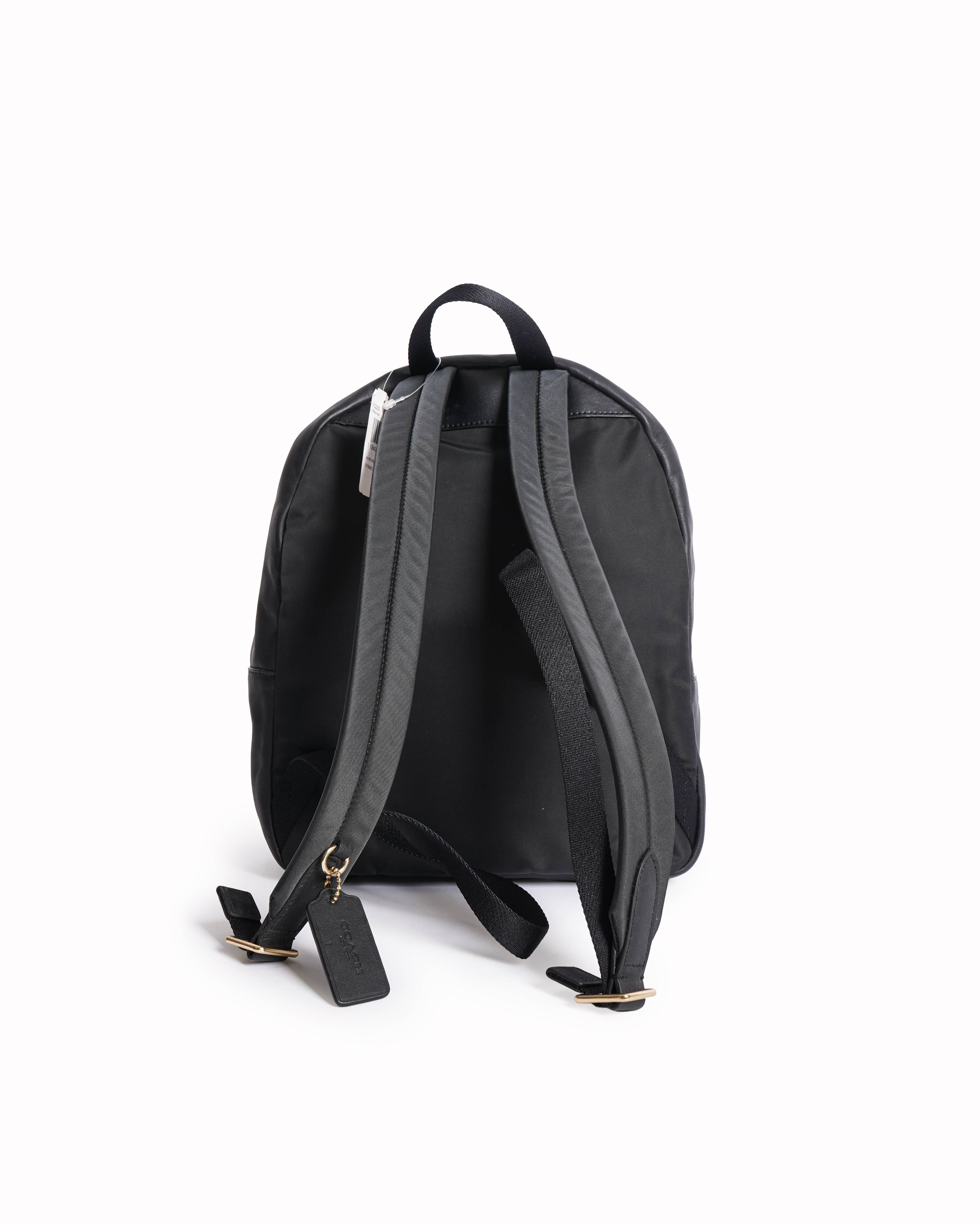 New Coach Monogram Backpack In Brown & Black
