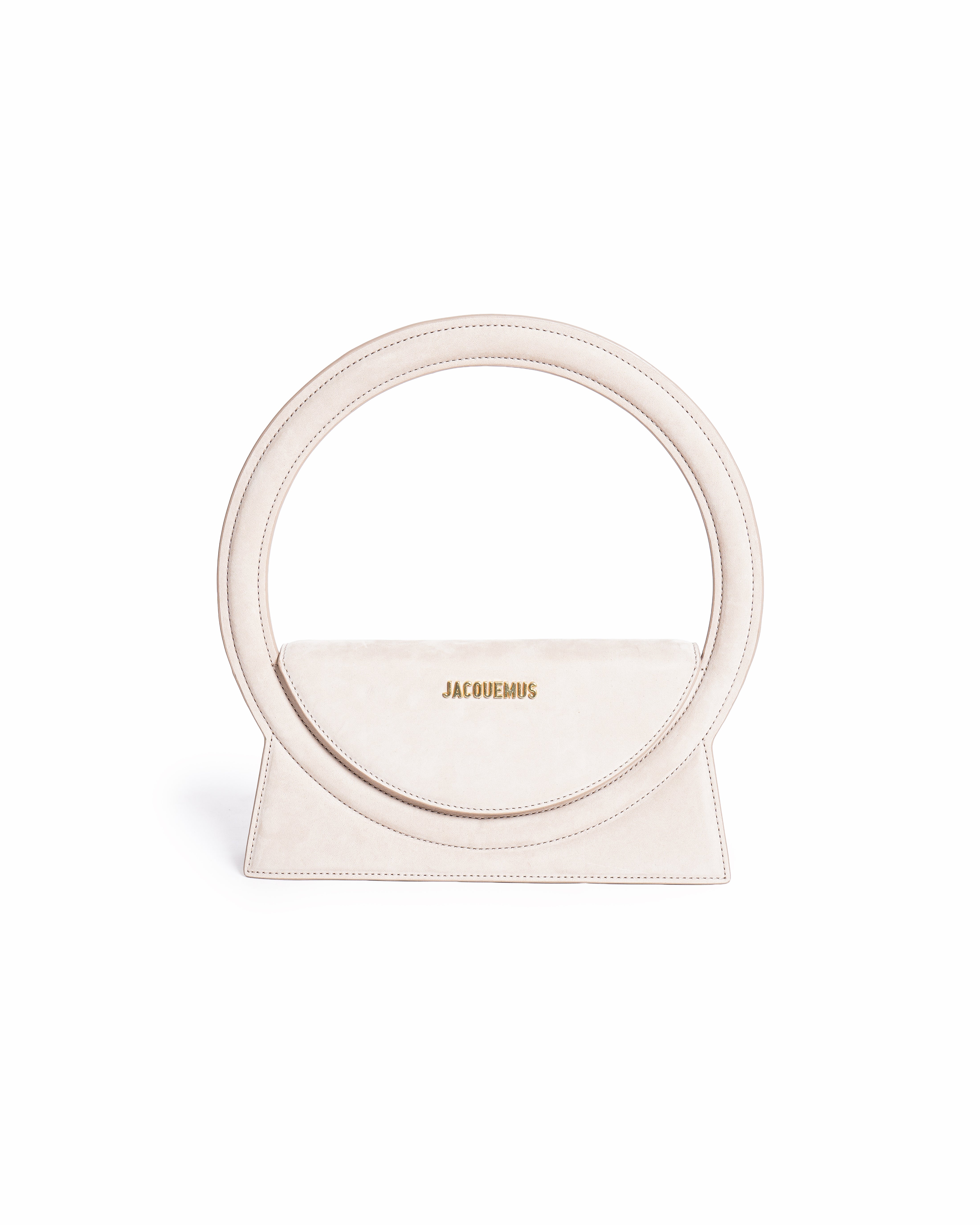 Jacquemus Le Sac Rond Leather Shoulder Bag In Suede