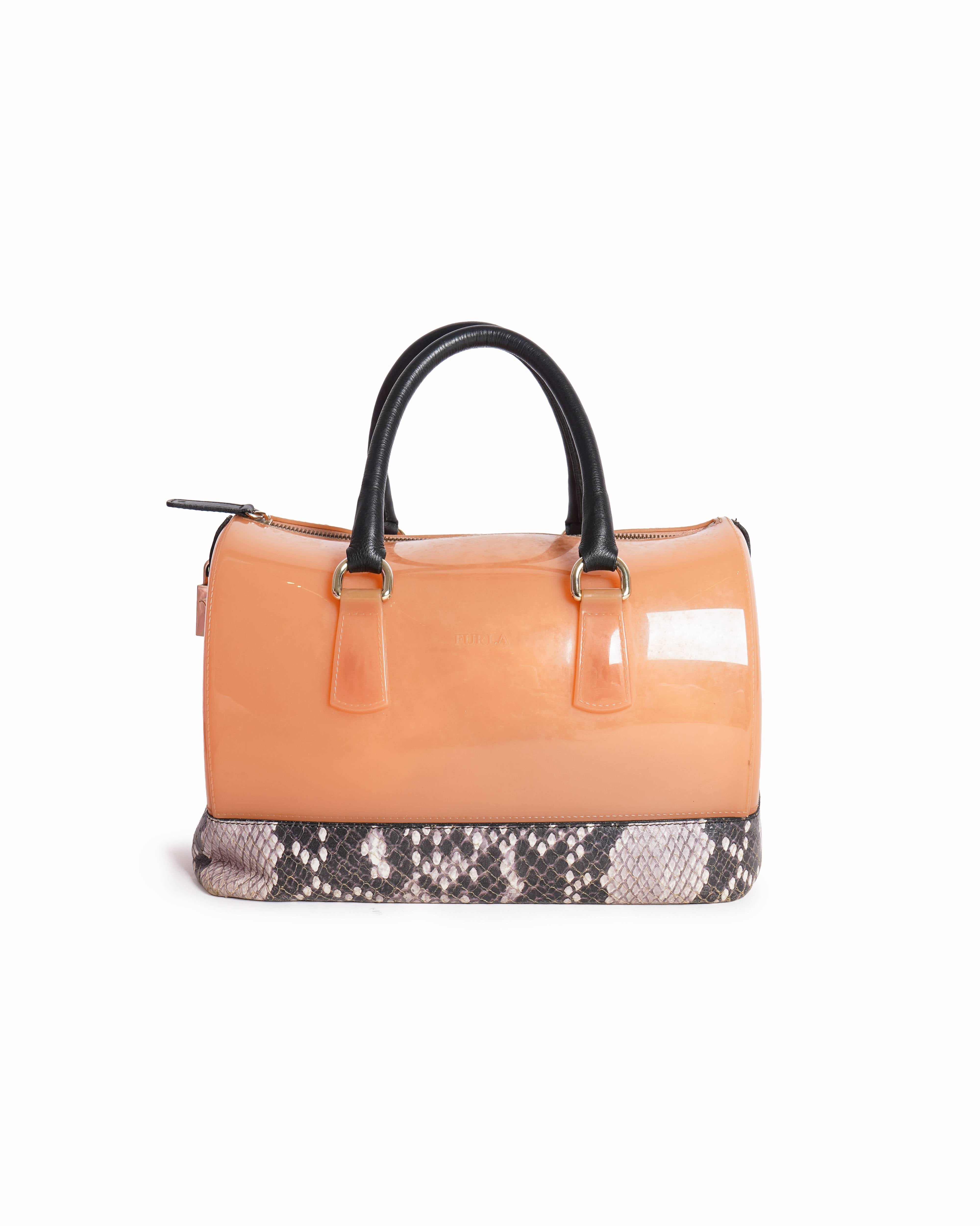 Furla Candy Bag with Leather & Python contrast
