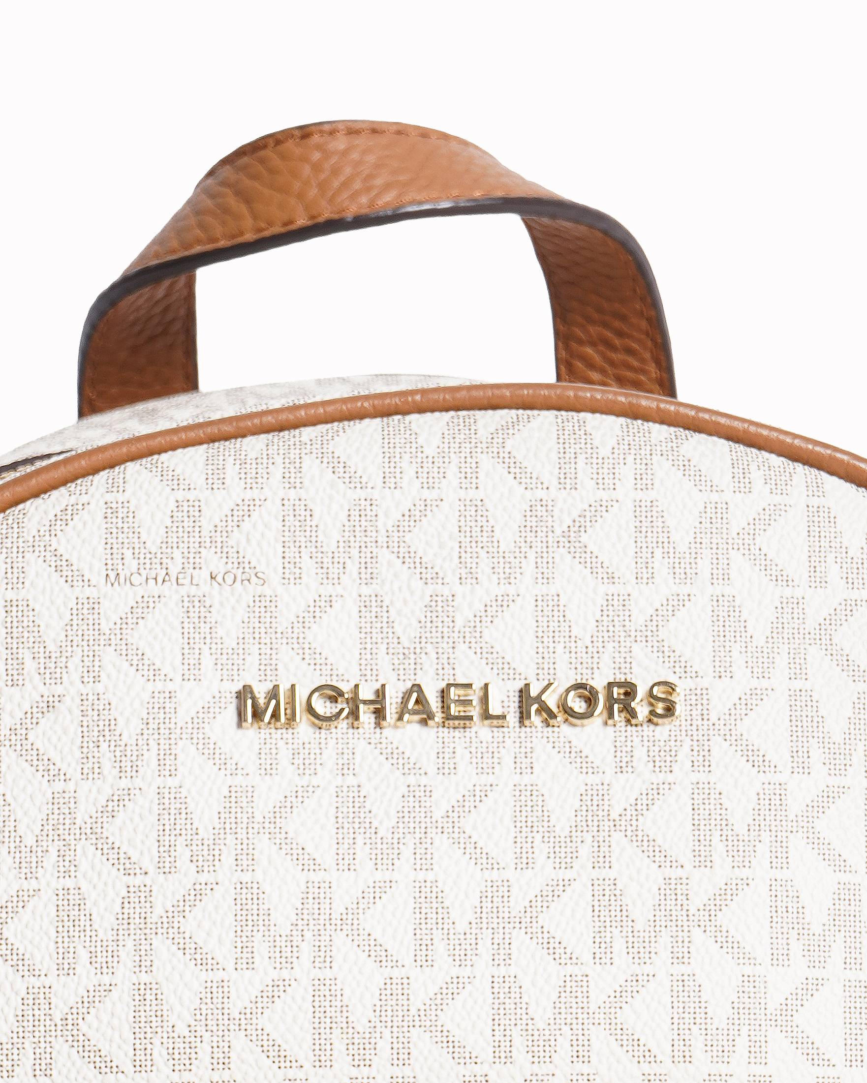 New Michael Kors Backpack In Monogram Canvas & Leather