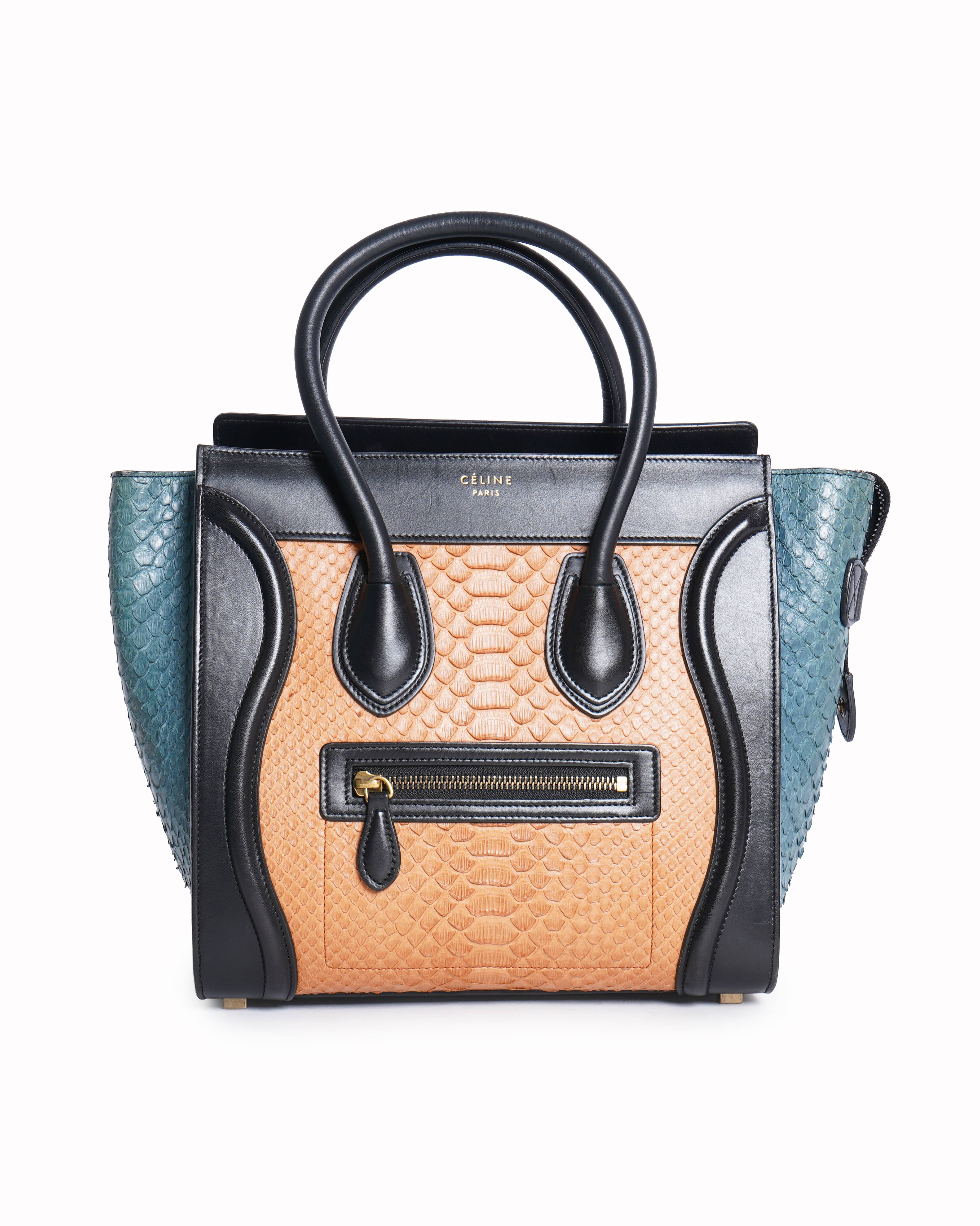 Celine Tri-Color Micro Luggage Tote