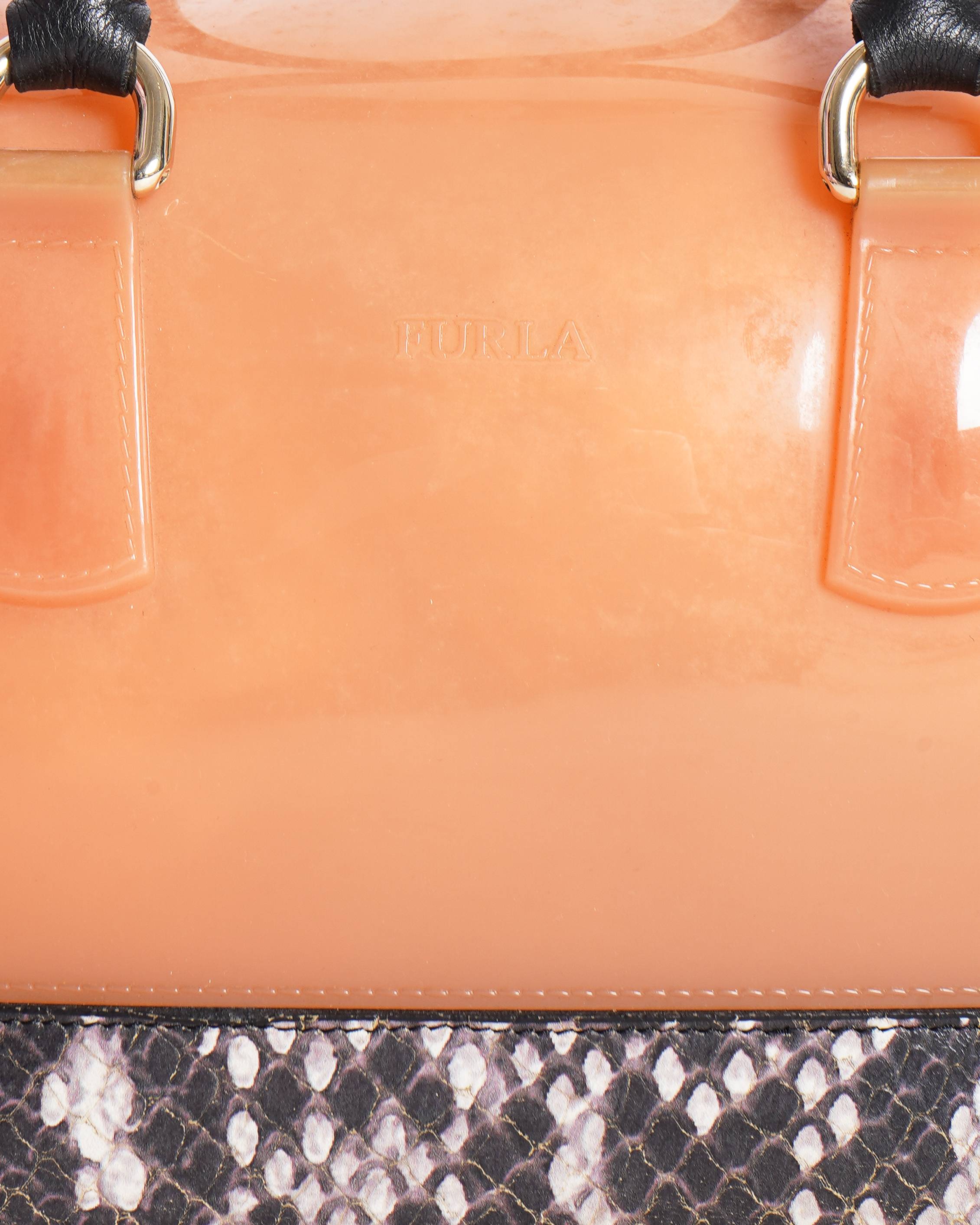 Furla Candy Bag with Leather & Python contrast