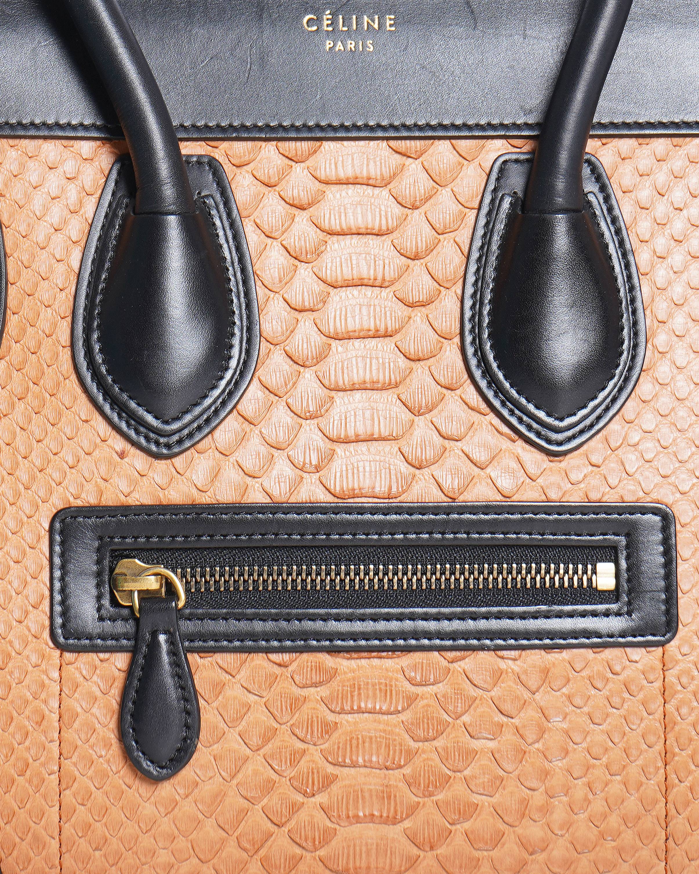 Celine Tri-Color Micro Luggage Tote