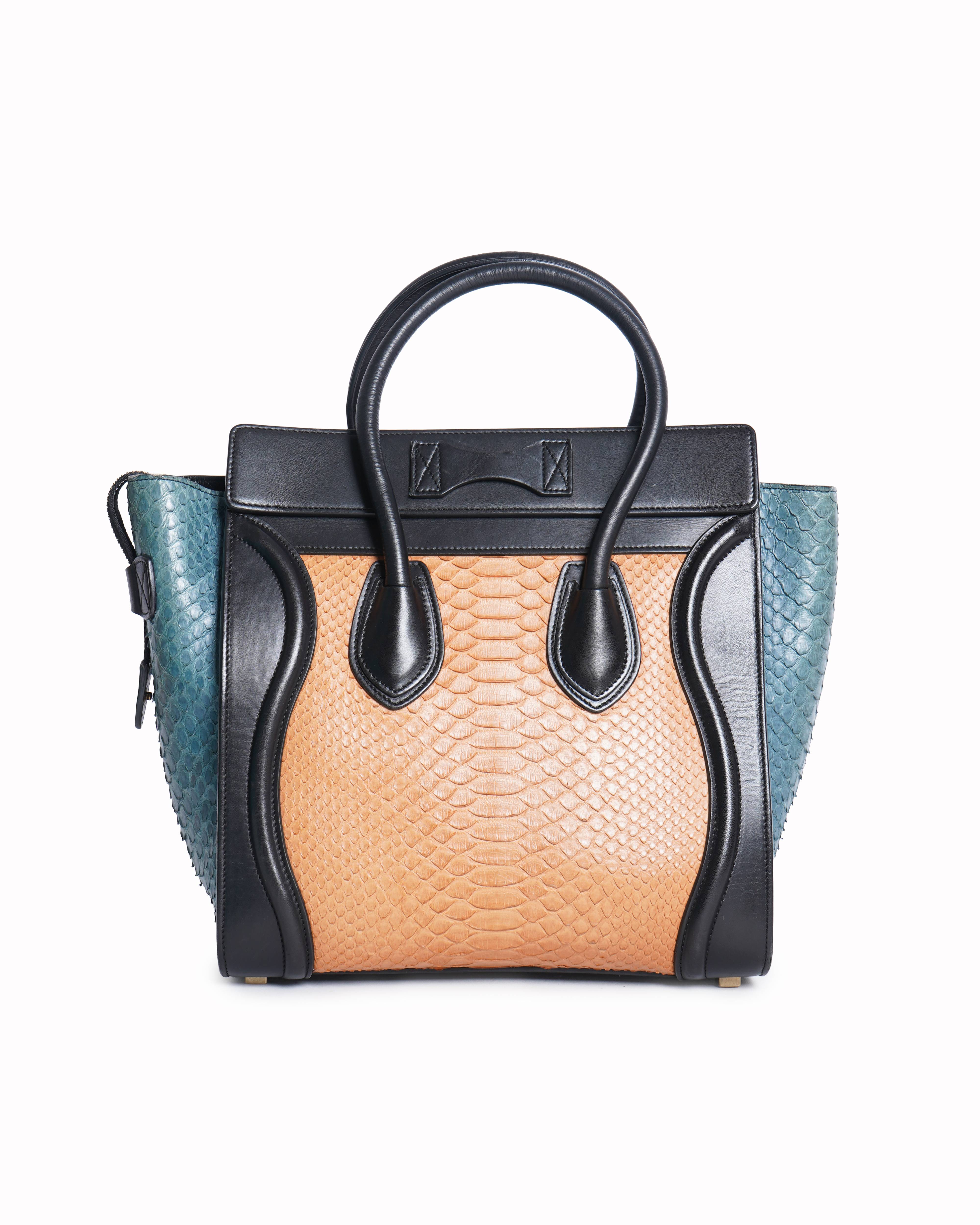 Celine Tri-Color Micro Luggage Tote