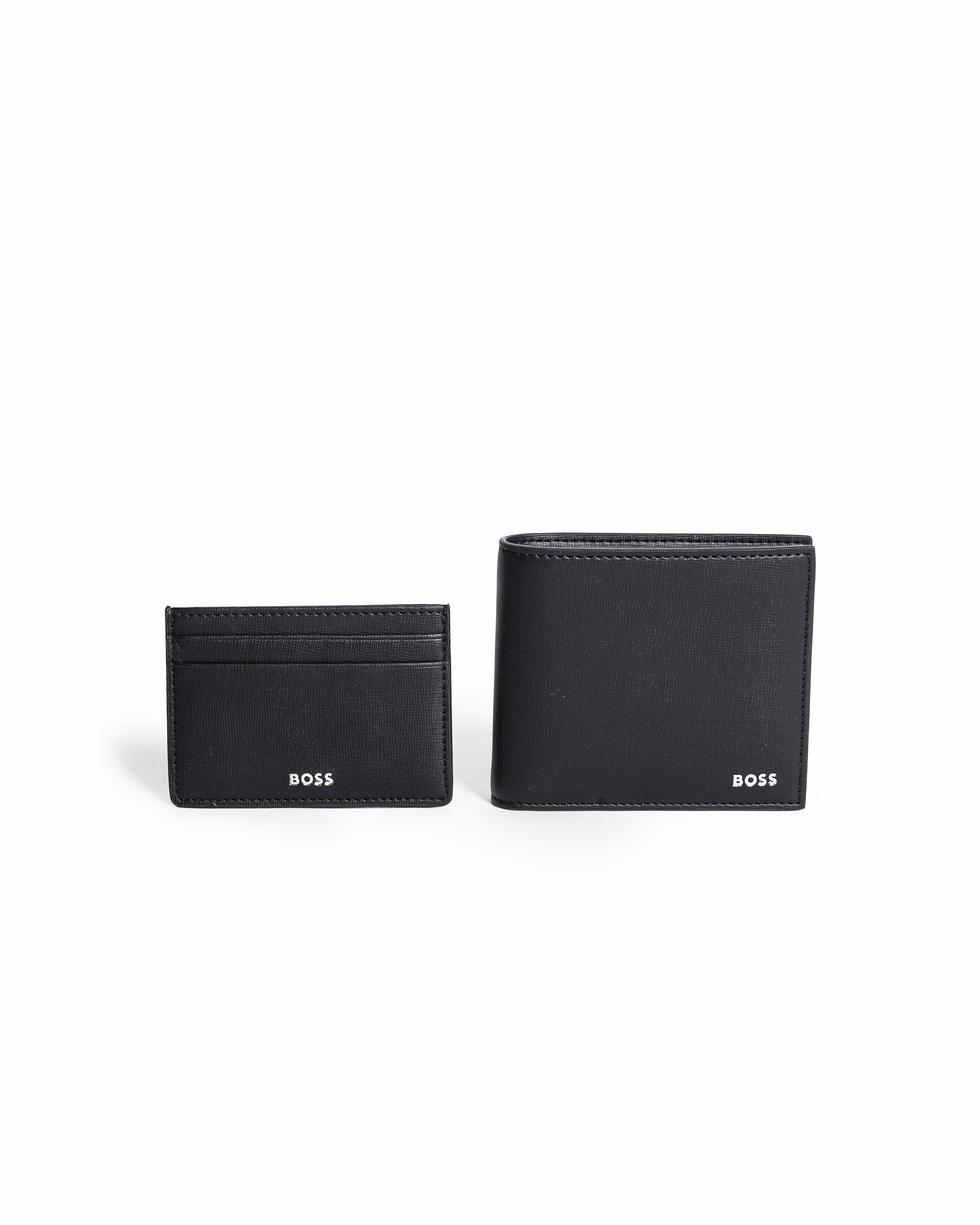 Boss Card holder and wallet Set in black