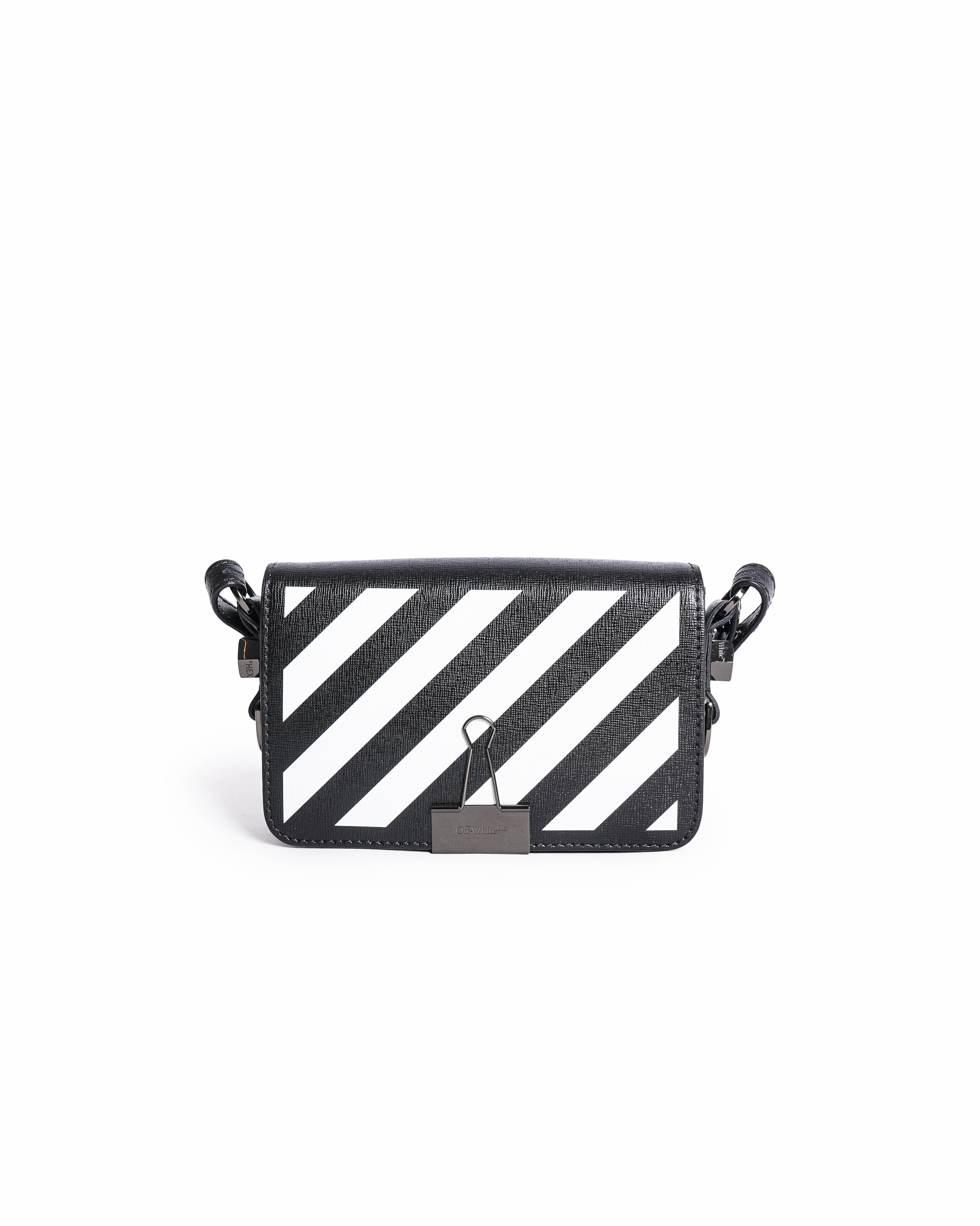 Off White Diag Binder Clip Crossbody Bag