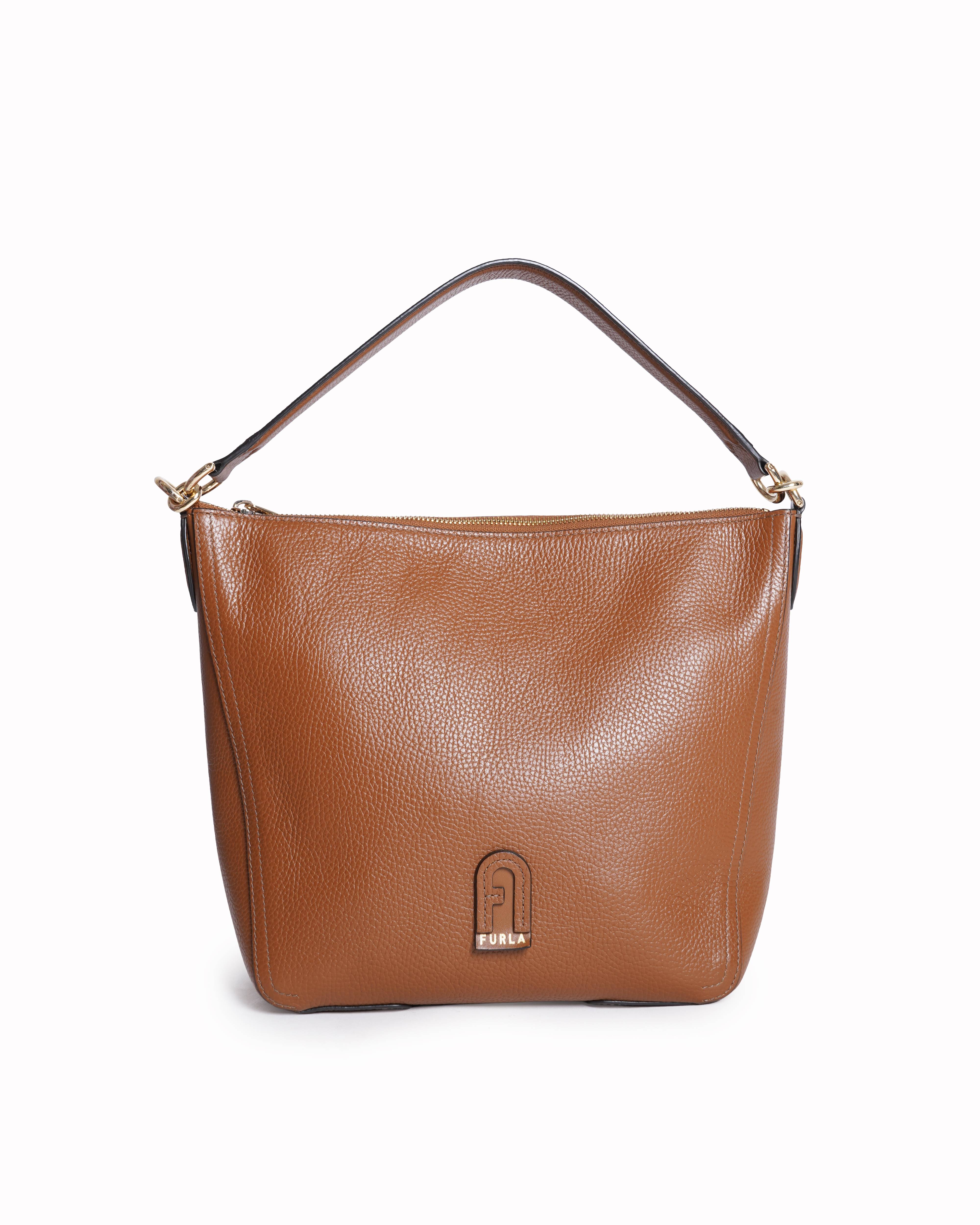Furla primula brown shoulder bag