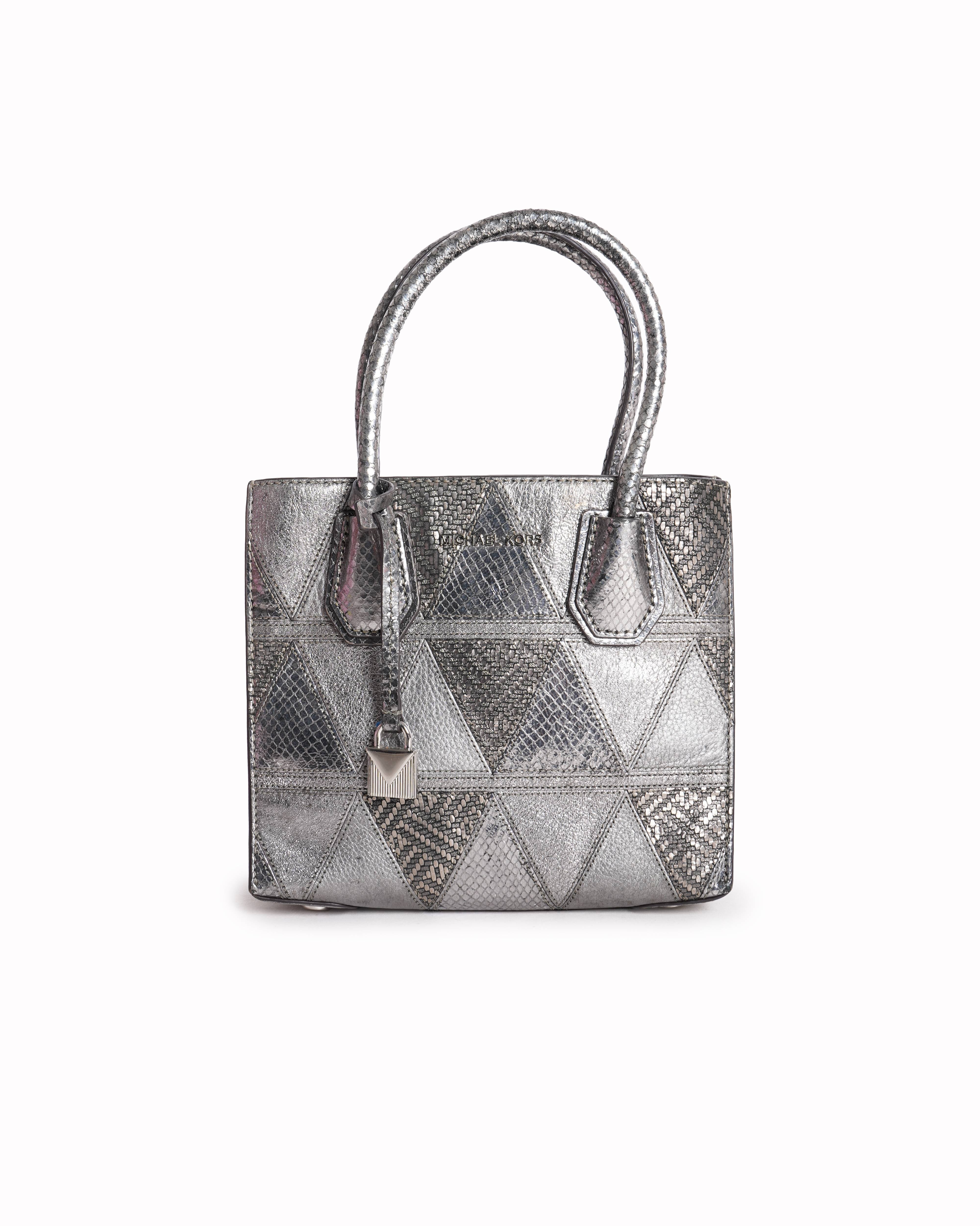 Michael Kors Mercer Metallic Patchwork Leather Crossbody