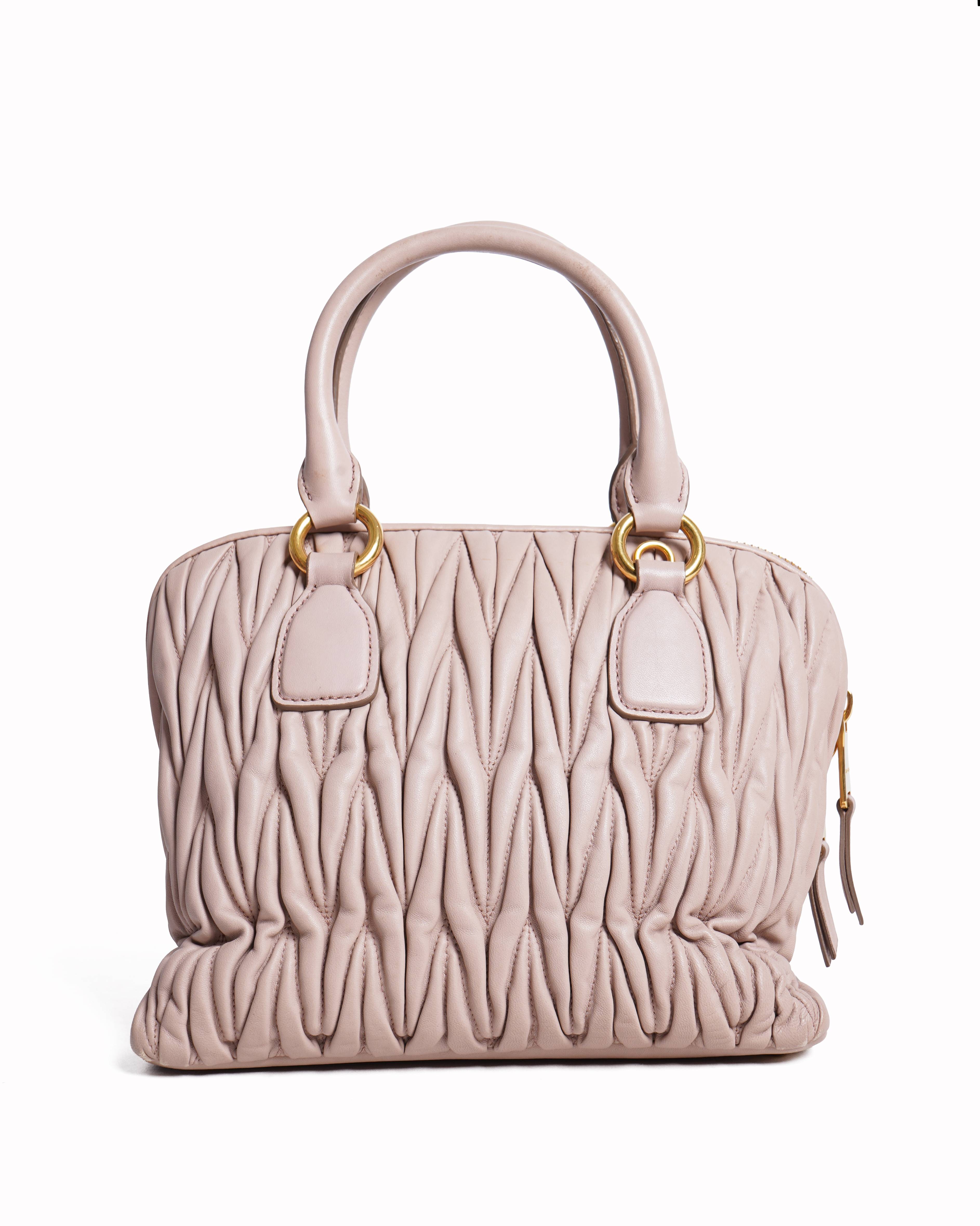 Miu Miu Matelasse leather bauletto top handle bag