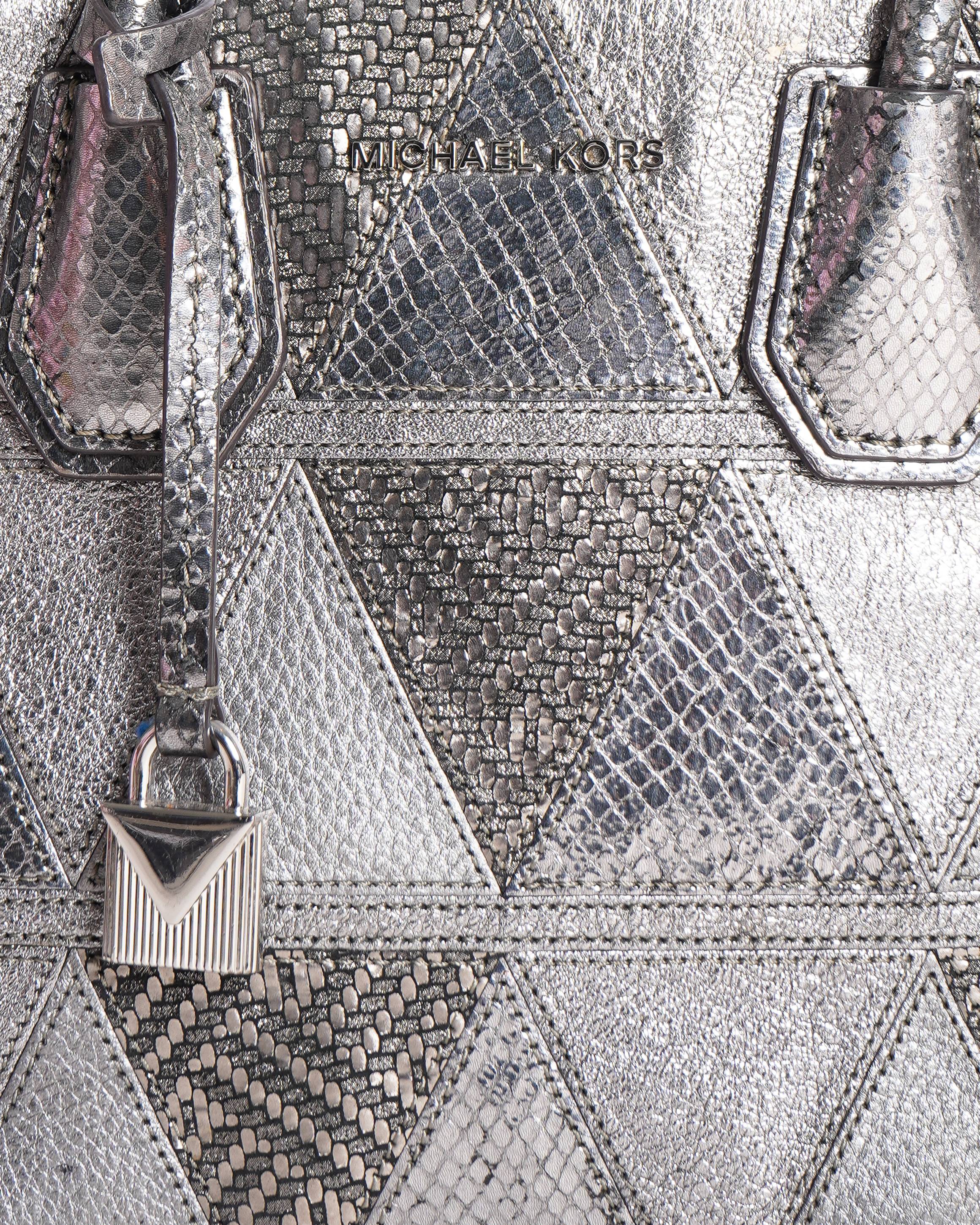 Michael Kors Mercer Metallic Patchwork Leather Crossbody