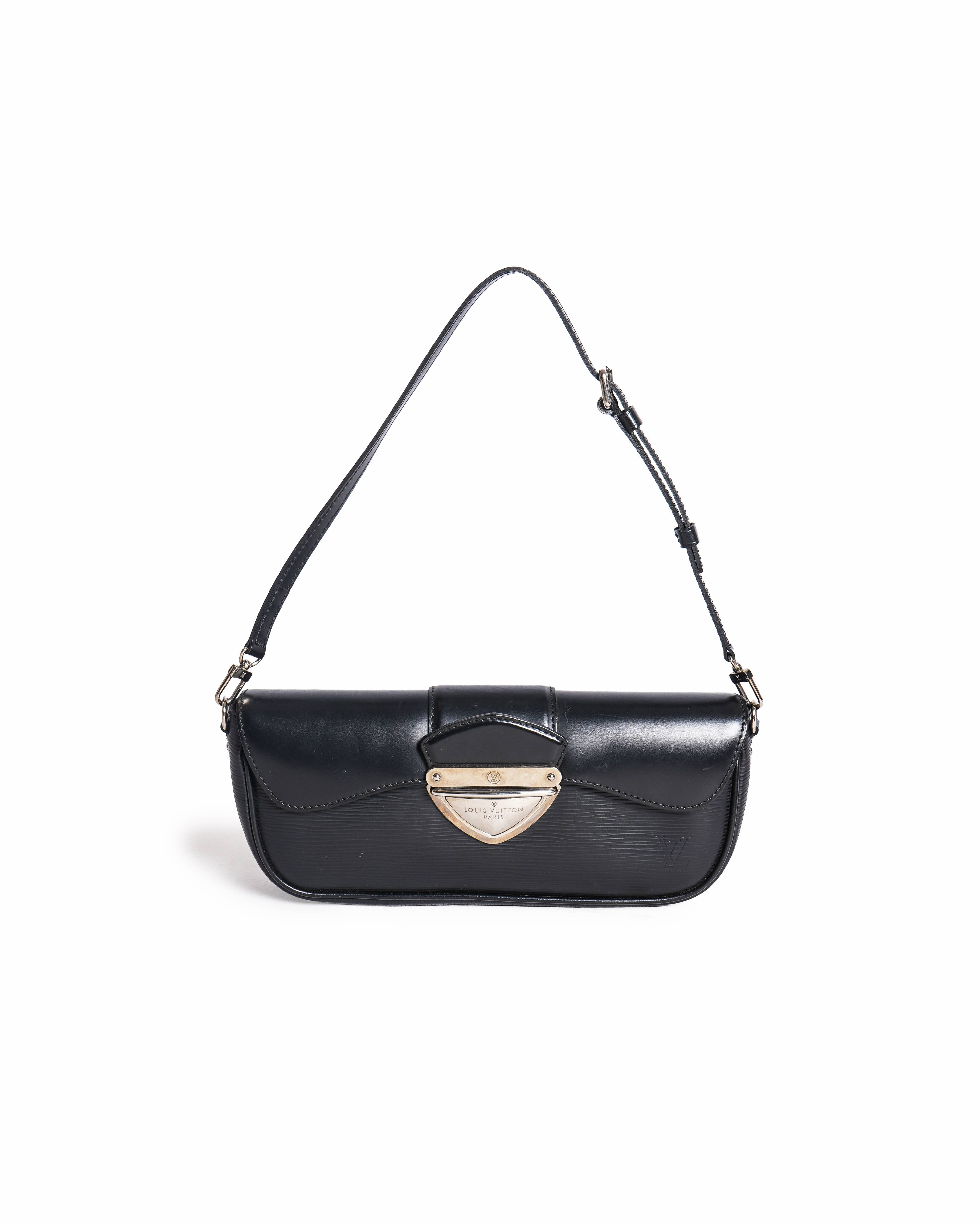 Louis Vuitton Black Epi Leather Montaigne Clutch Bag