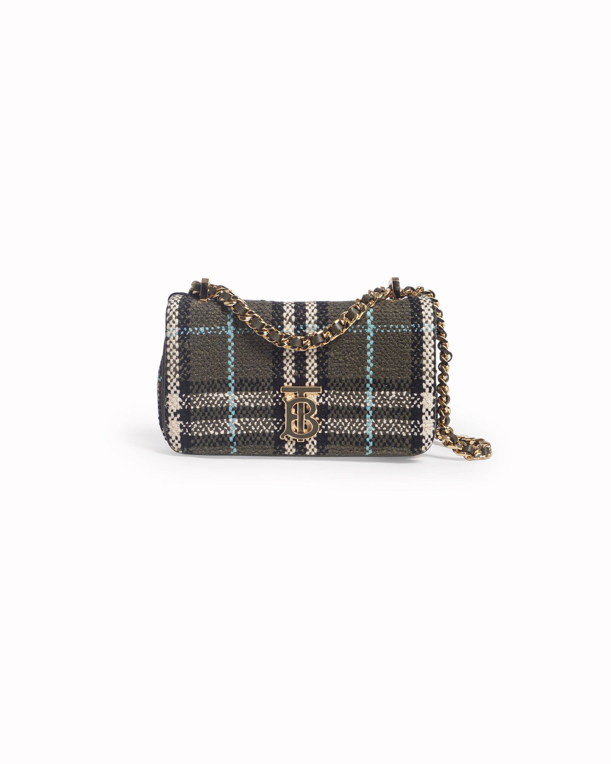 Burberry Mini Lola Checked Crossbody Bag