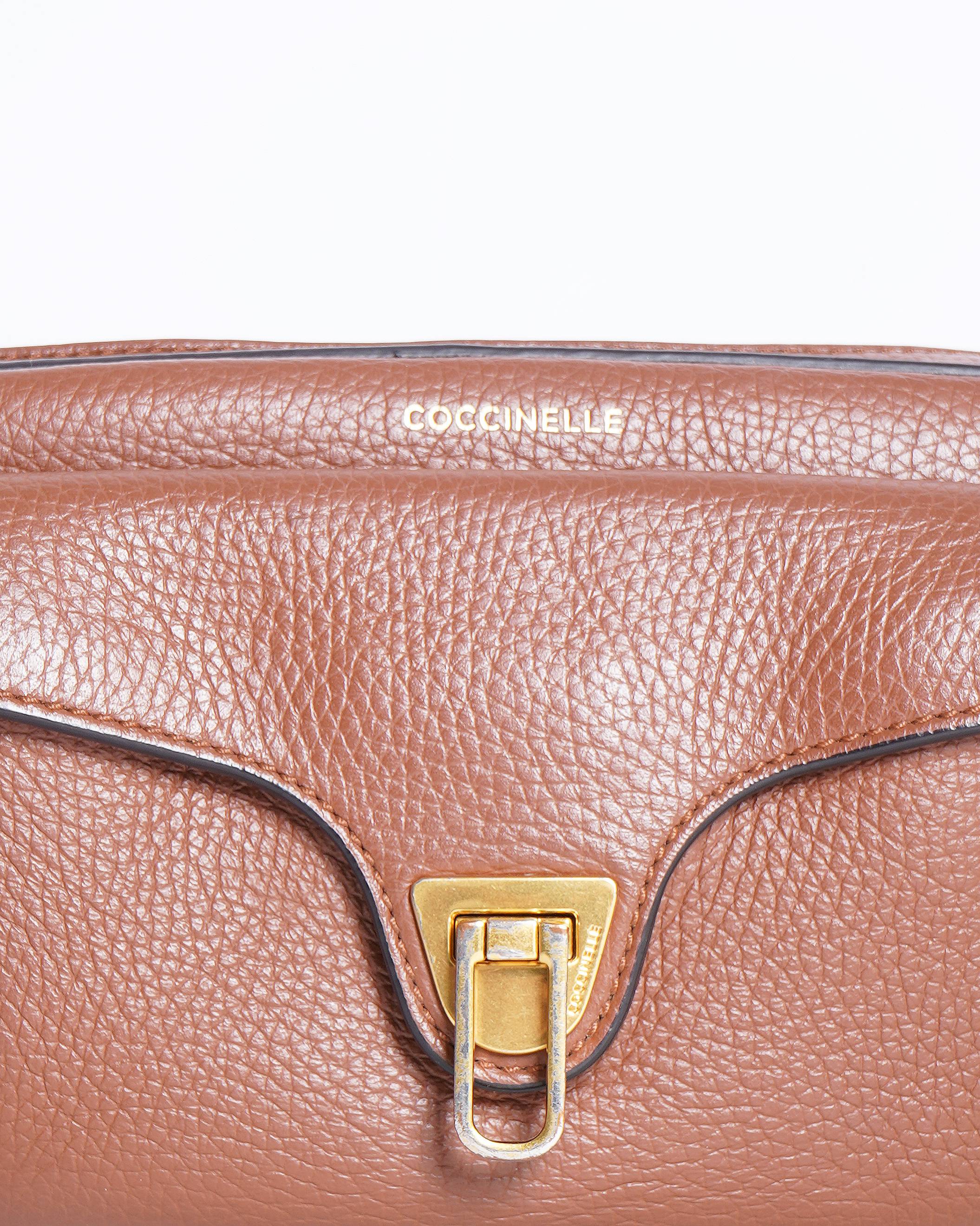 Coccinelle Beat Soft Brown Leather Crossbody Bag