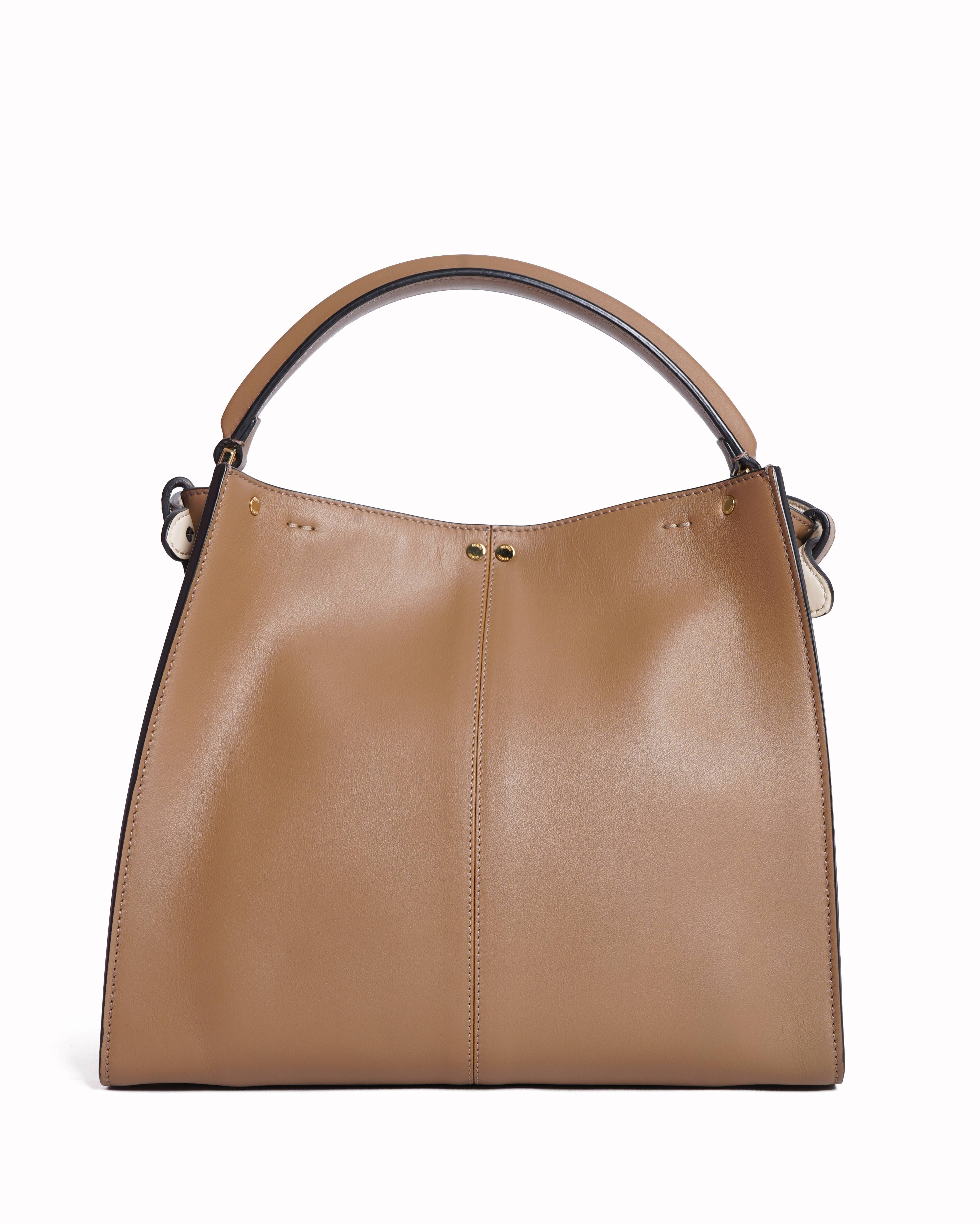 New Fendi Leather Peekaboo X-Lite Top Handle Bag