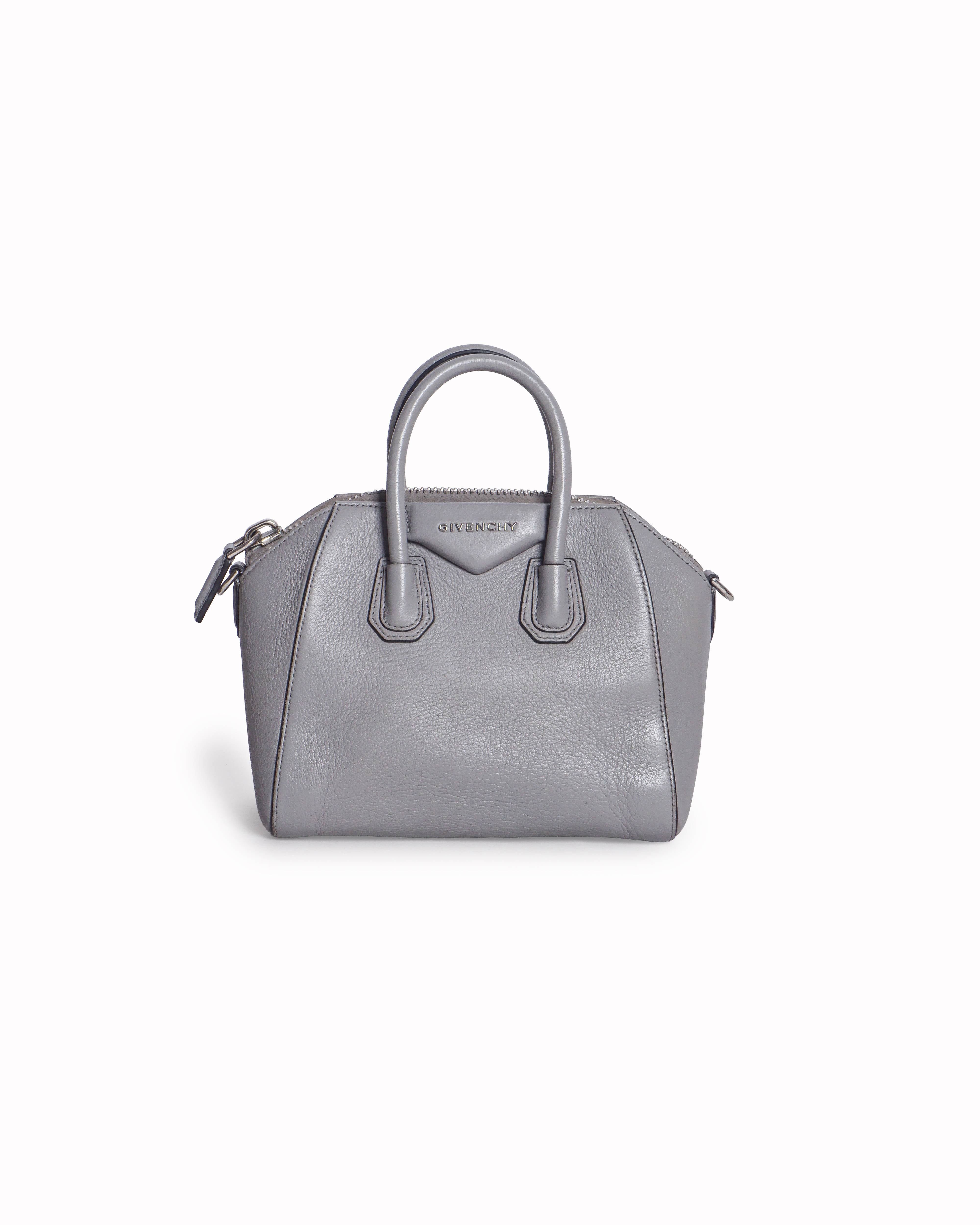 Givenchy Antigona Mini Grey Leather Satchel