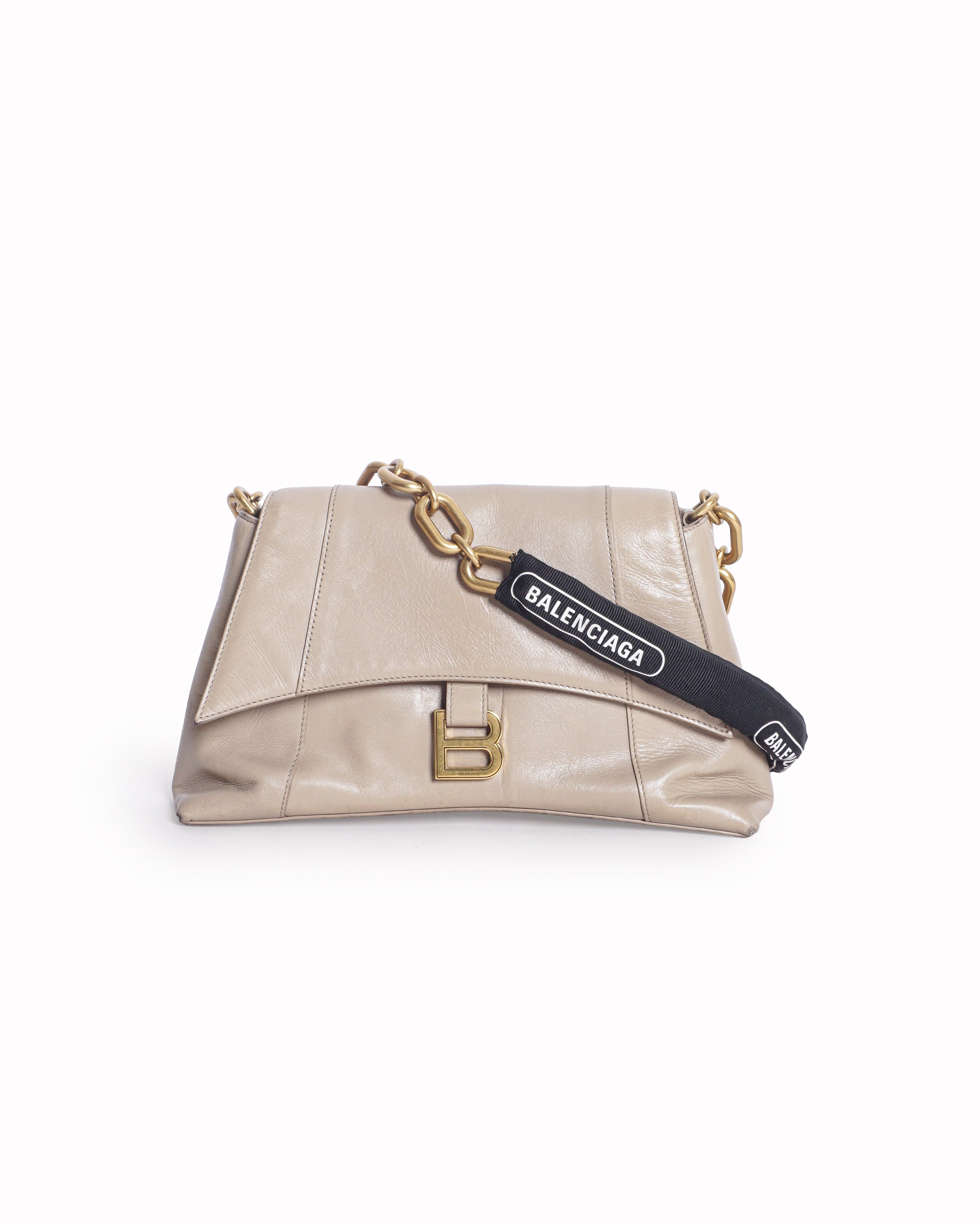 Balenciaga Downtown Chain-Handle Leather Shoulder Bag