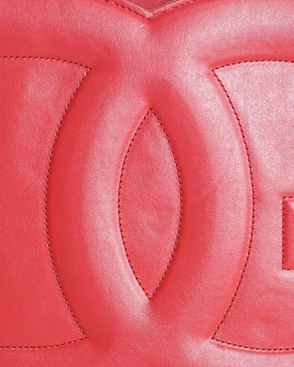 Dolce & Gabbana Red Smooth Leather DG Logo Tote Bag