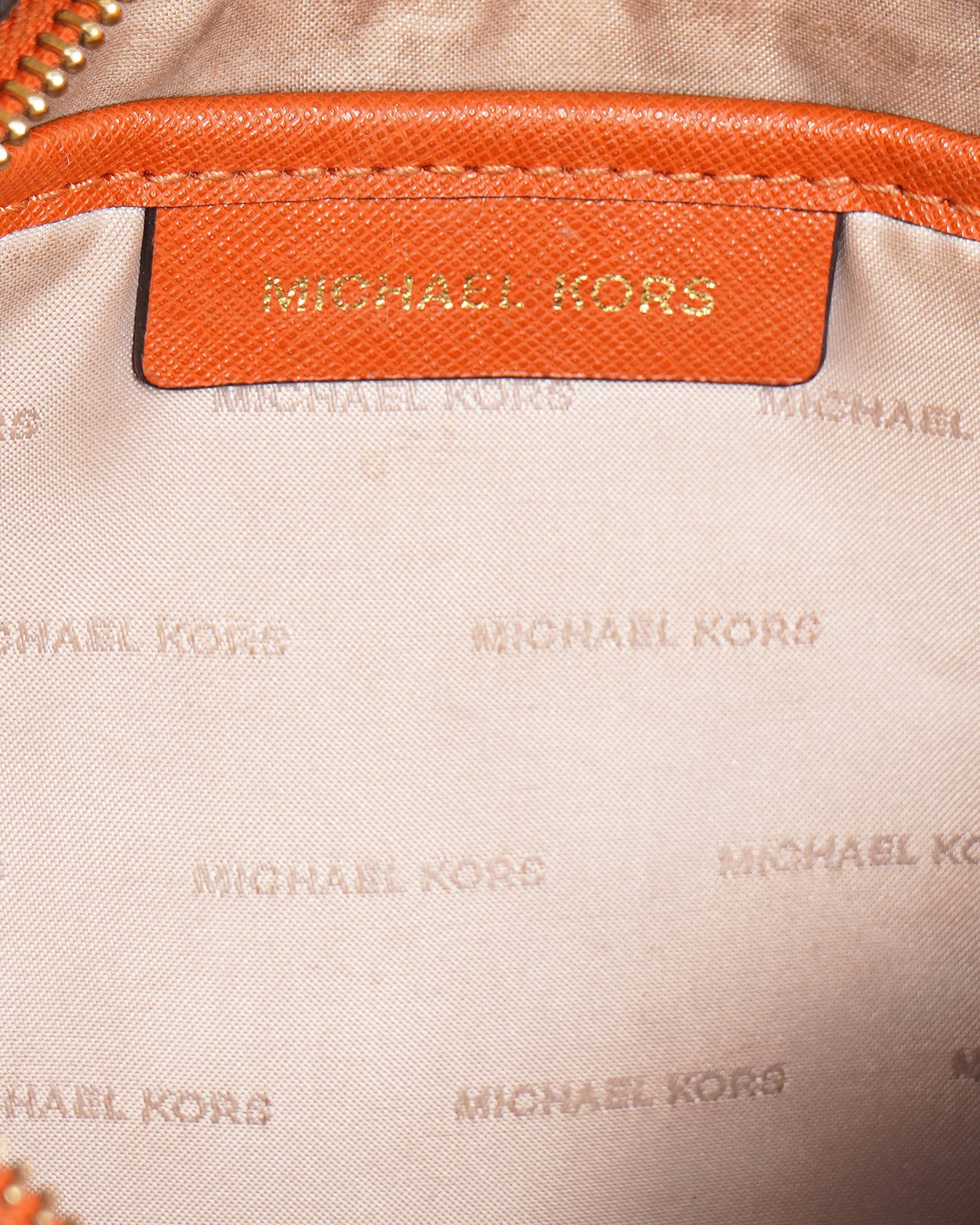 Michael Kors Jet Set Crossbody Bag In Coral Orange