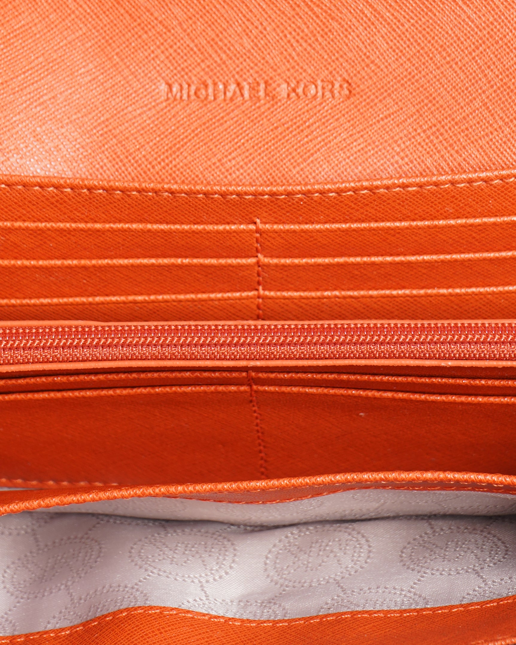 Michael kors orange bifold wallet