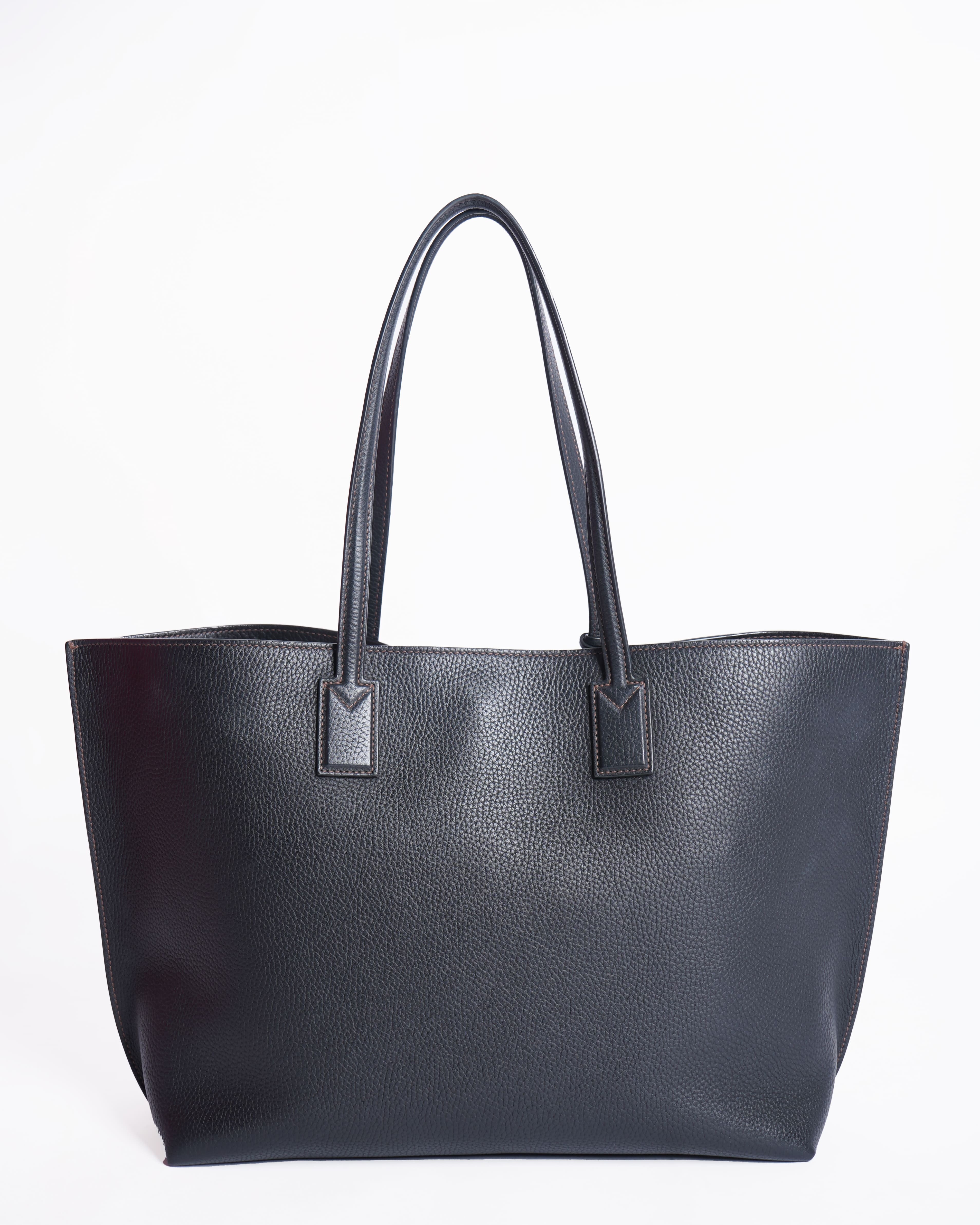 Burberry TB Monogram Tote In Black