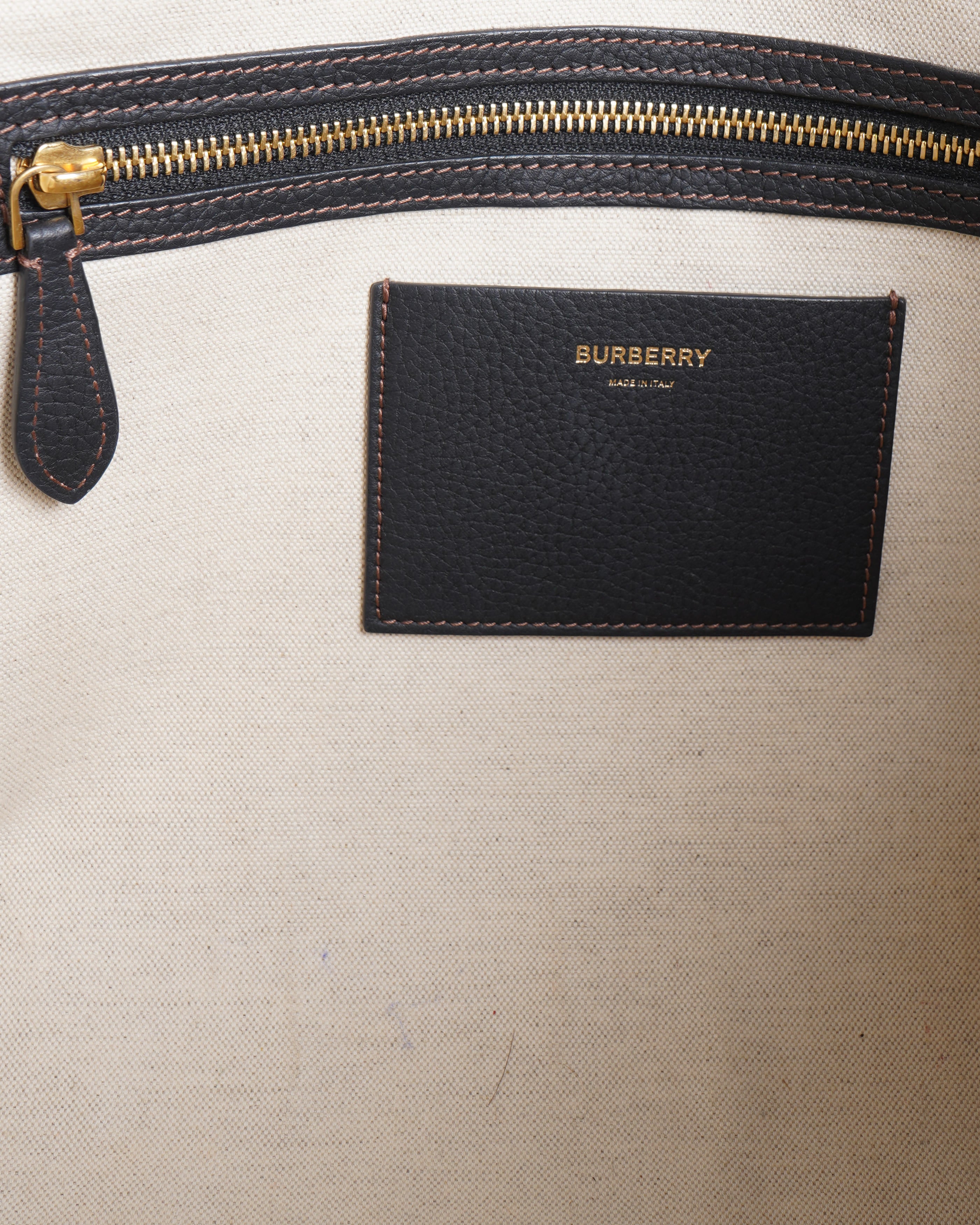 Burberry TB Monogram Tote In Black