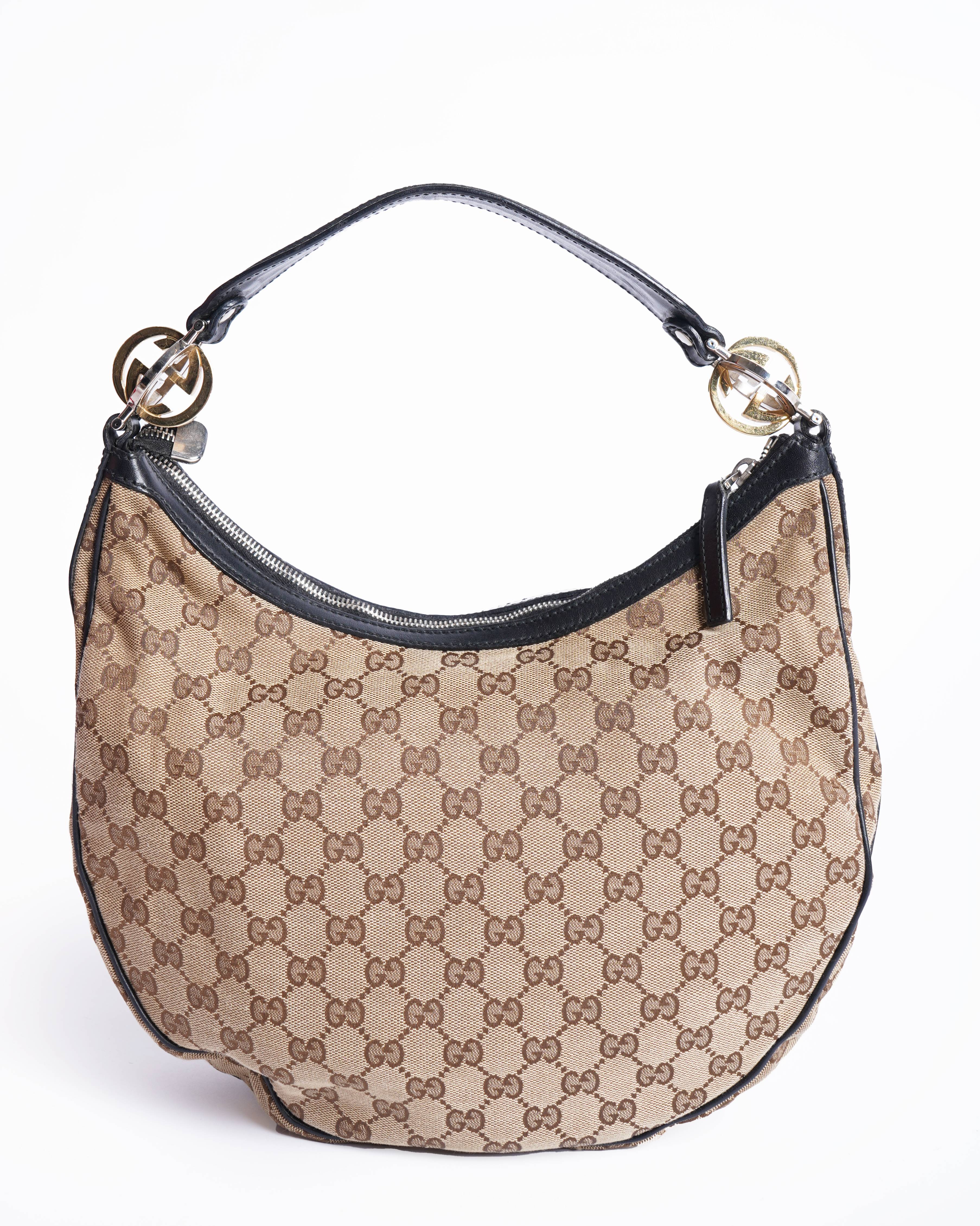 Gucci GG Twin Canvas Hobo HandBag