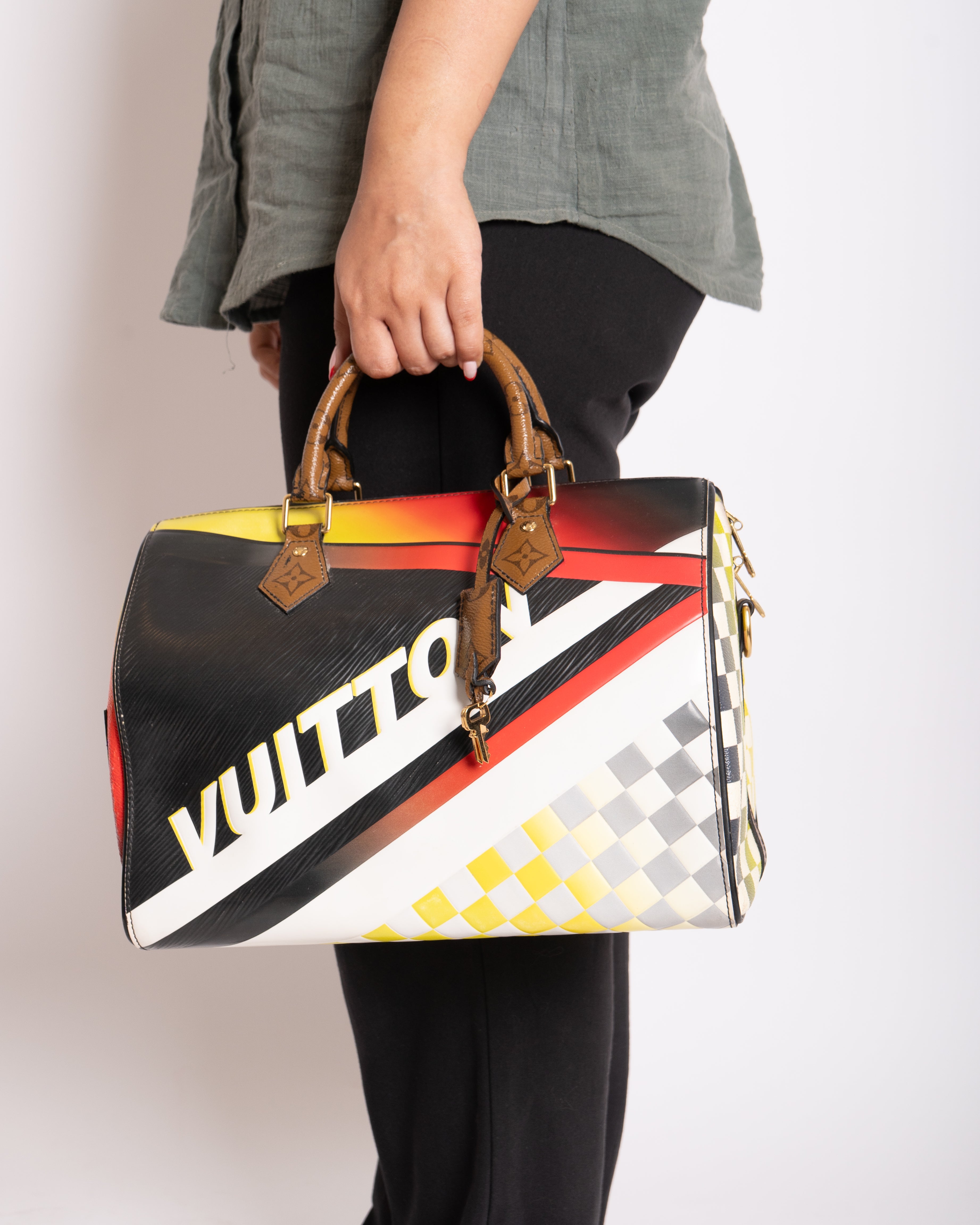 Louis Vuitton EPI Damier Speedy Bandouliere Bag 2017 Collection