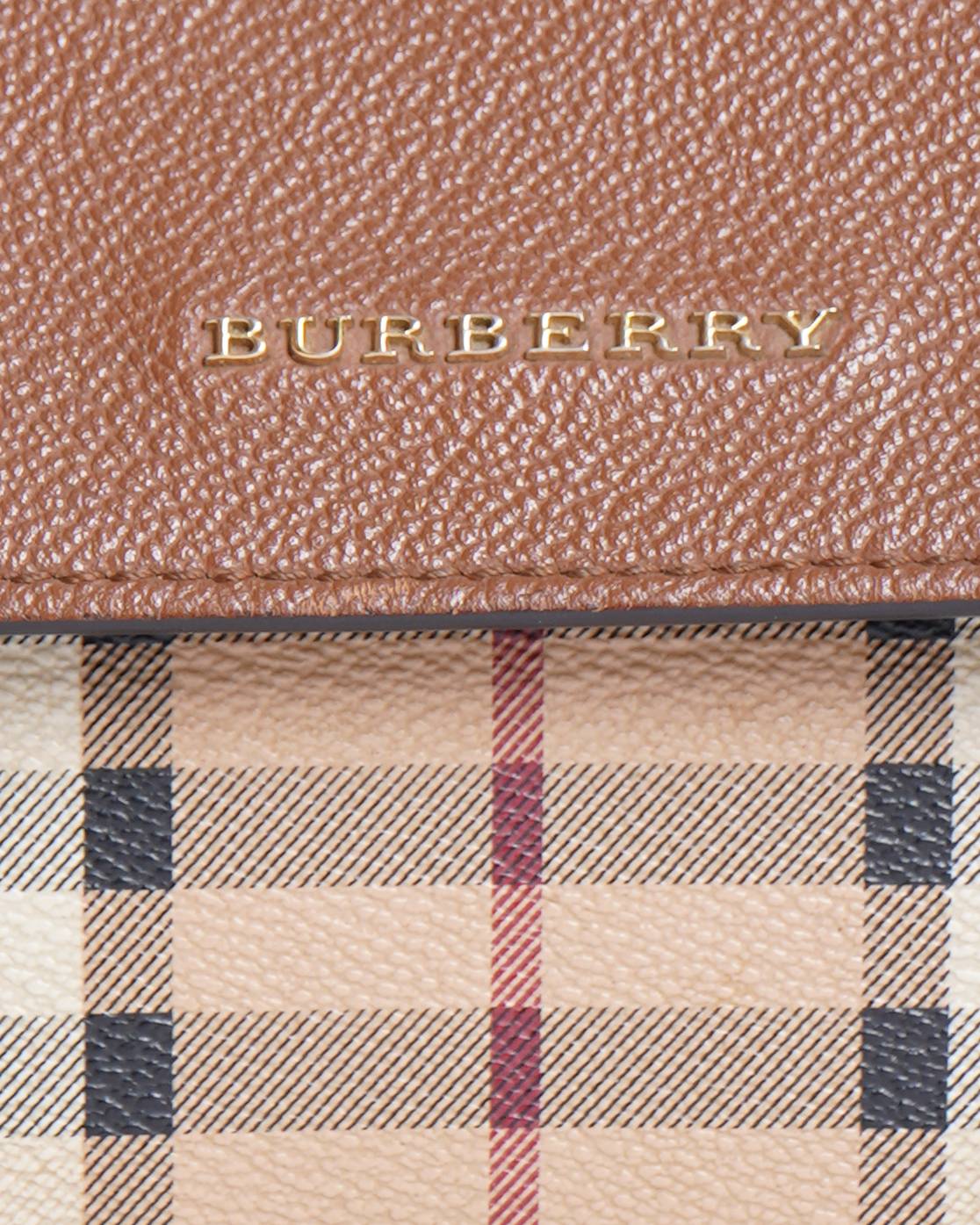 Burberry Loxley Crossbody Bag Haymarket Coated Canvas and Leather Small