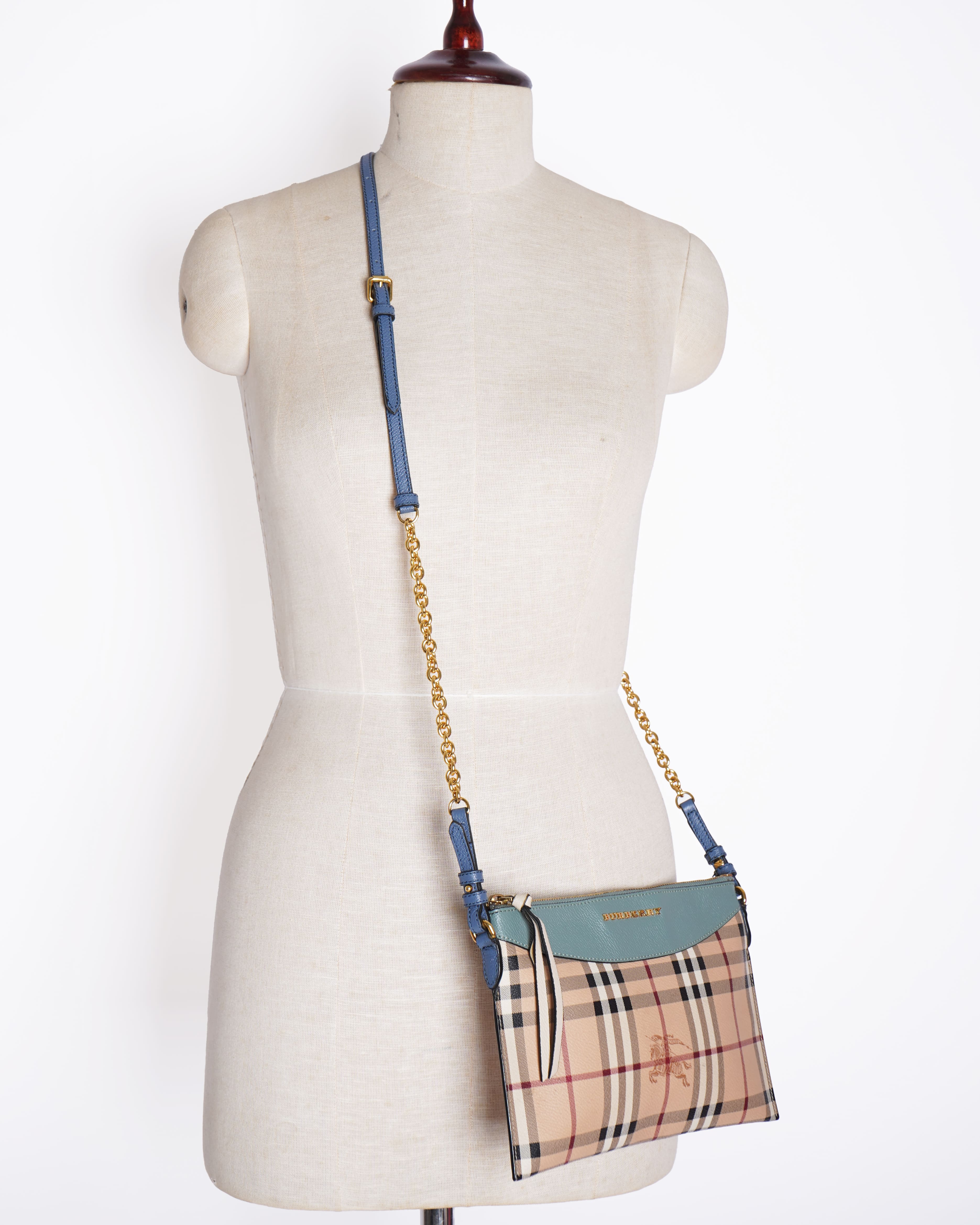 Burberry Haymarket Check Belt Crossbody Bag