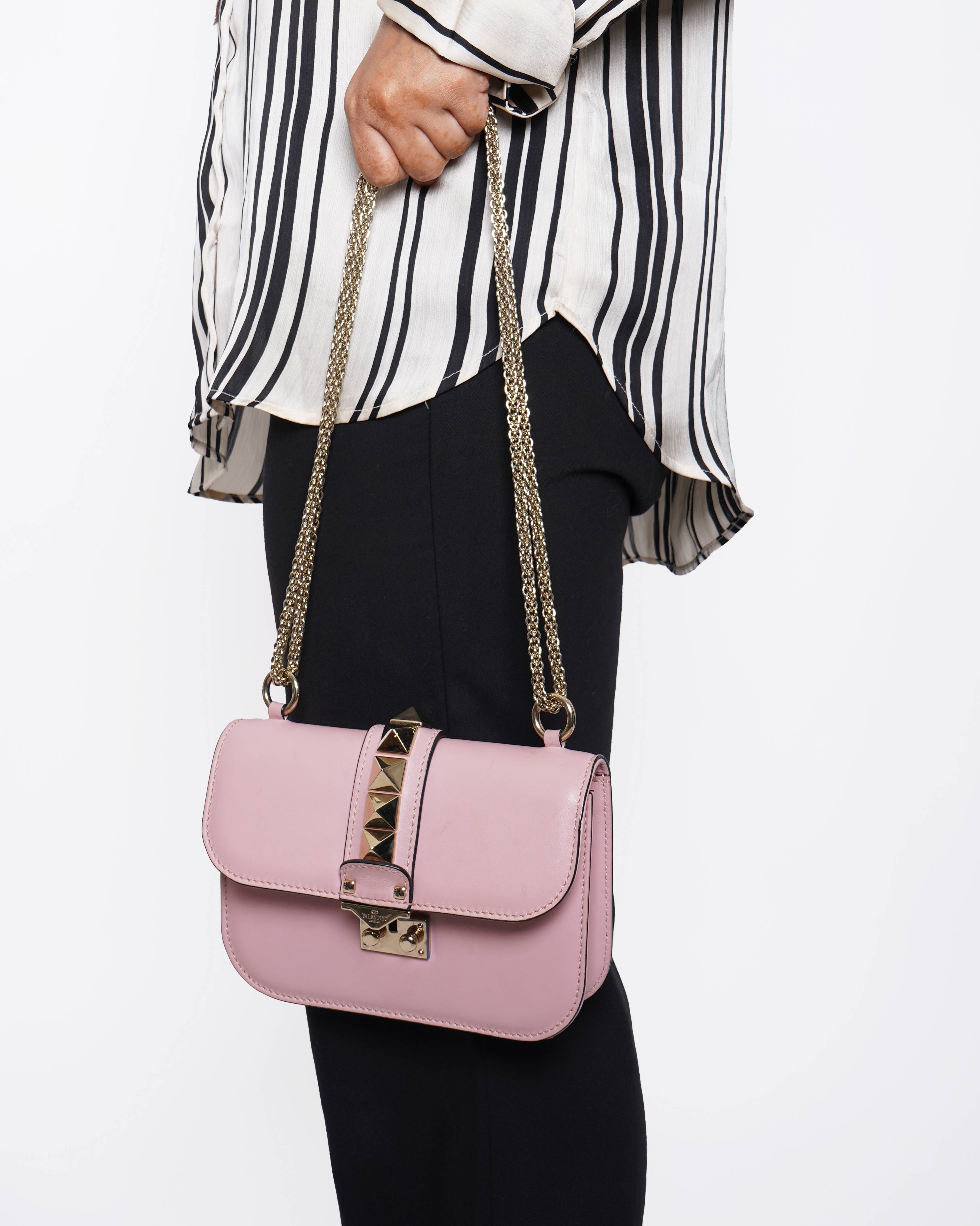 Valentino Small Rockstud Giam Lock Flap shoulder Bag