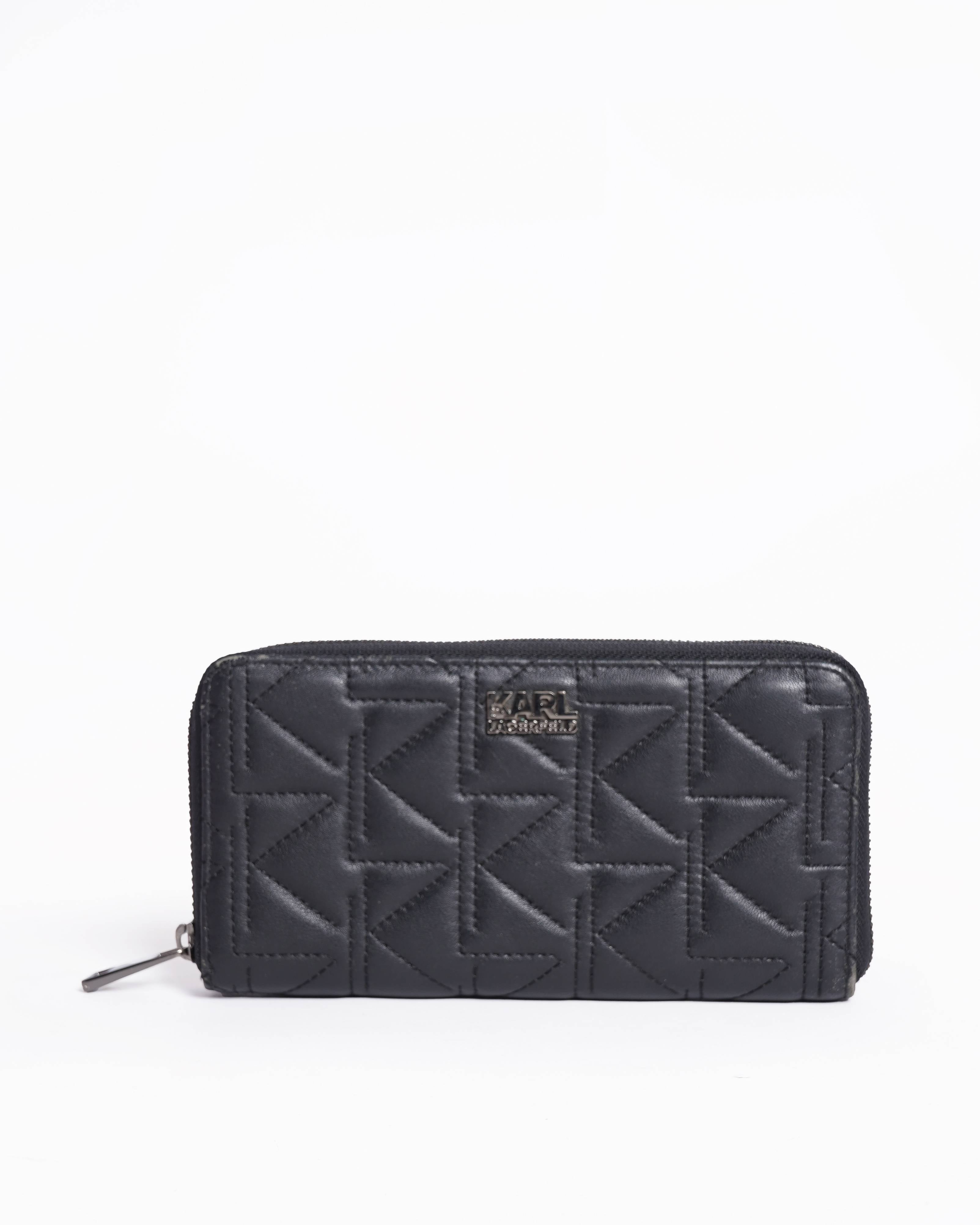 Karl Lagerfeld black Leather wallet