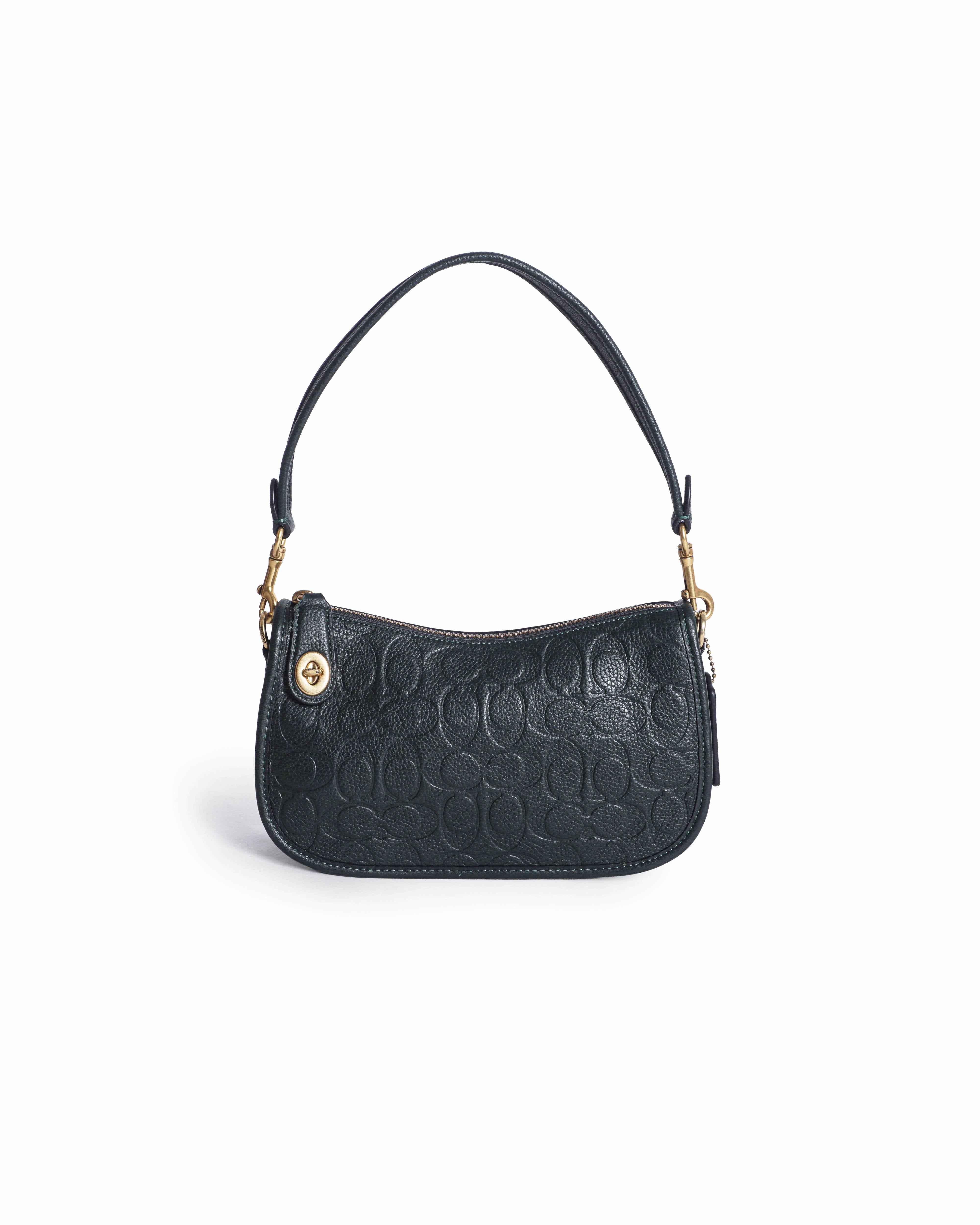 Coach Swinger Shoulder Bag in Signature Debossed Leather